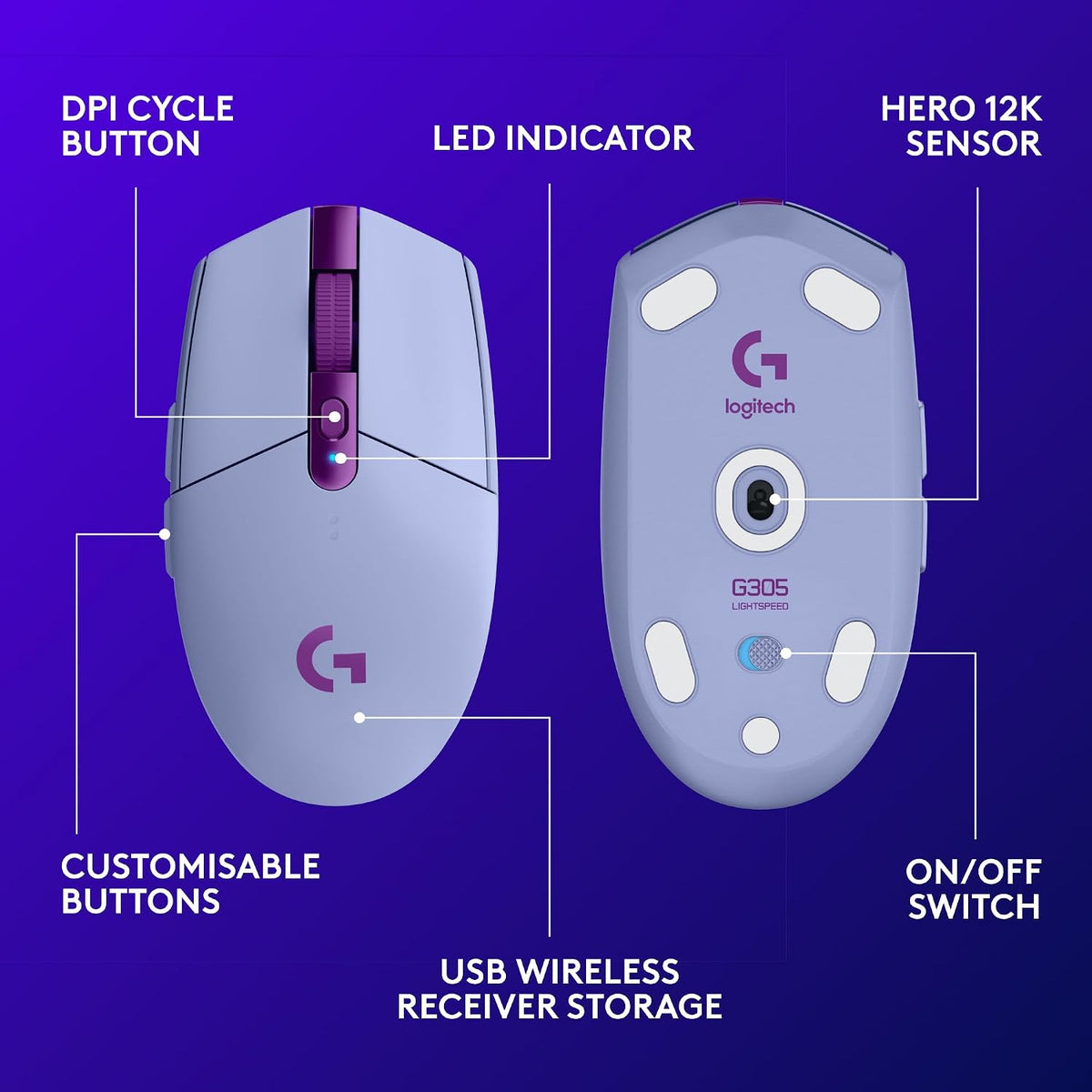 Logitech G G305 LIGHTSPEED Wireless Gaming Mouse
