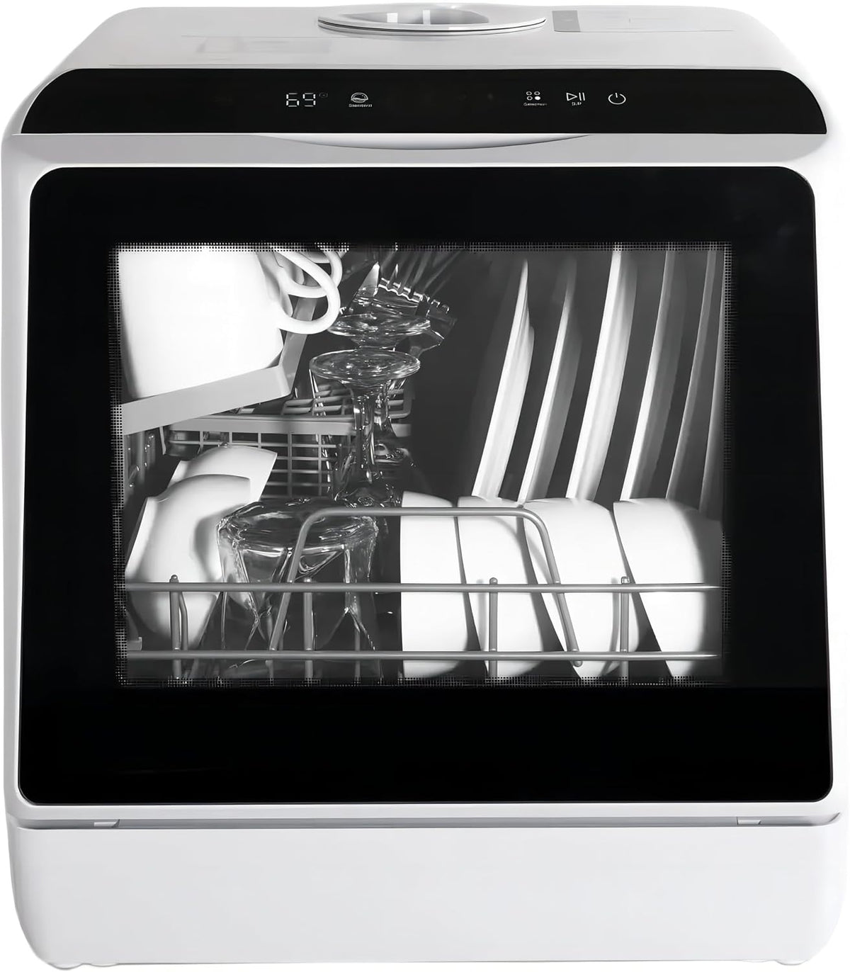 Table Top Dishwasher with 5L Built-in Water Tank| 6 Programs
