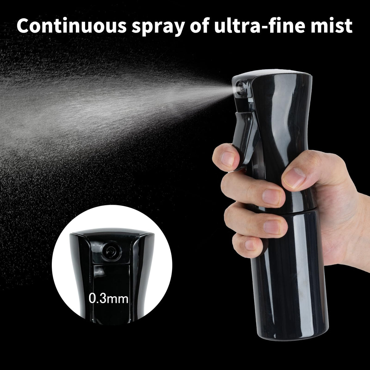 Spray Bottles Continuous Ultra Fine Mist Empty Water Bottles Hairdresser Spray Bottles Salon Hairdresser Hair Tool Water Sprayer (200ML, Mint Green)