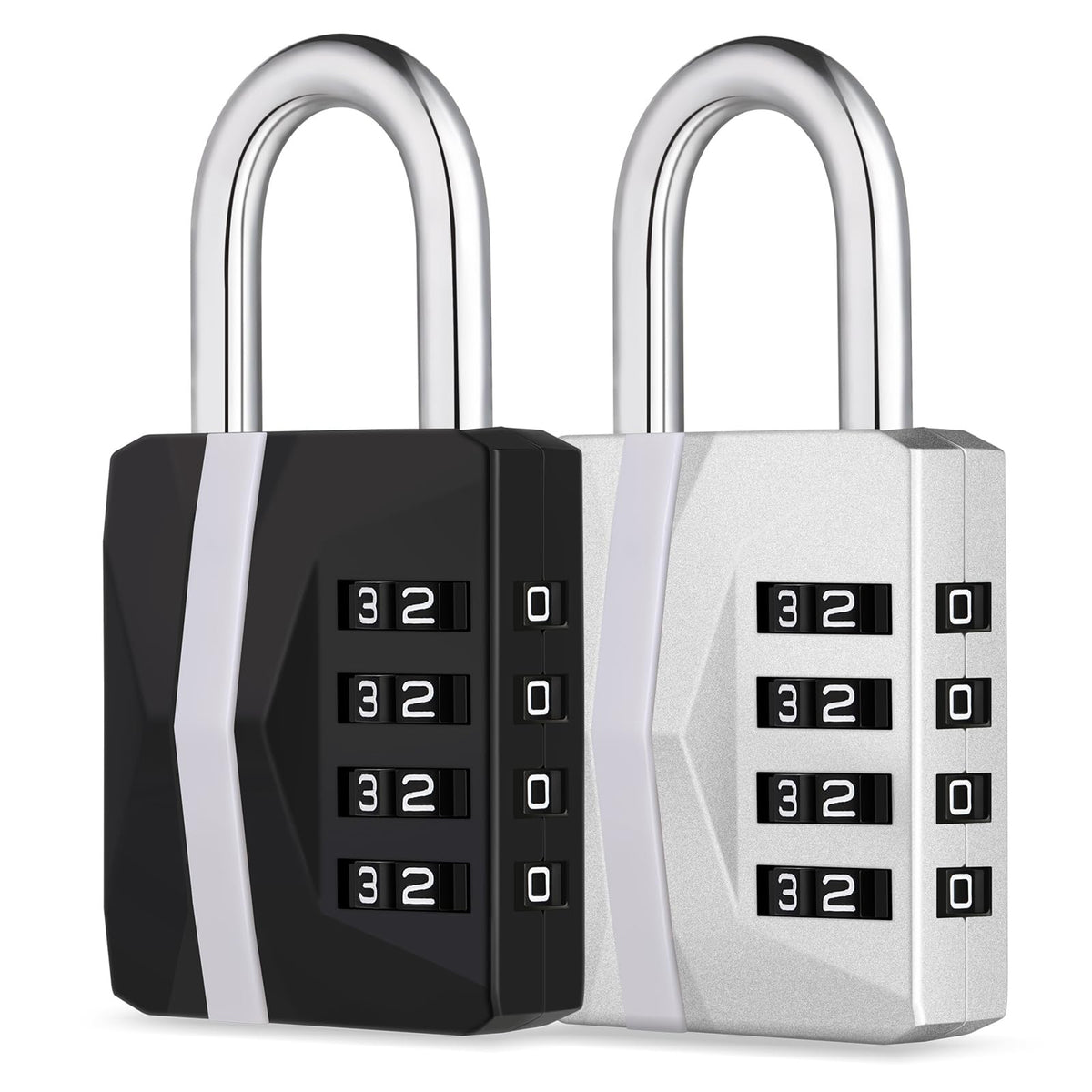 ZHEGE Combination Padlock, 4 Digit Coded Padlock (Sky Blue)
