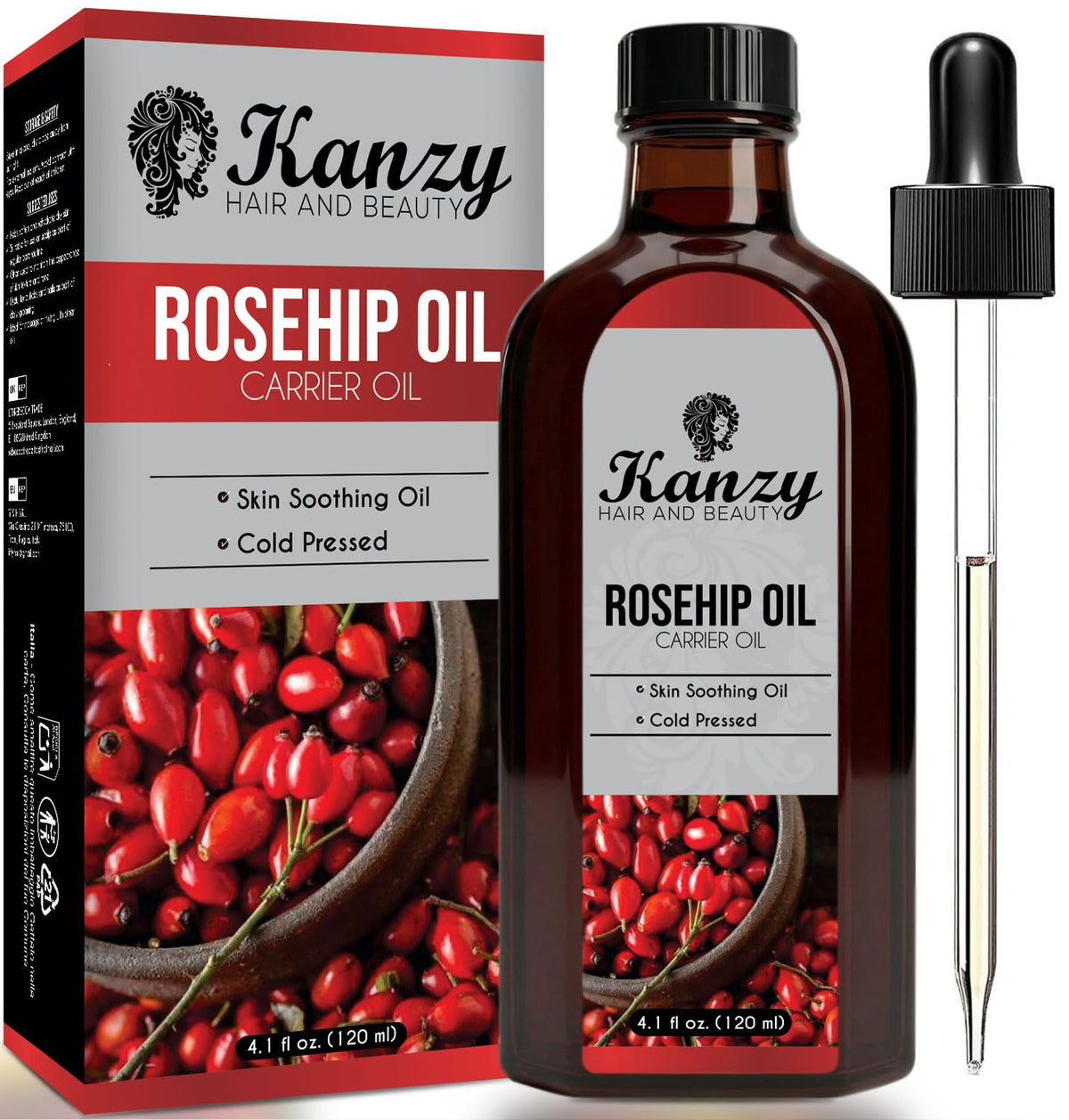 Kanzy Vitamin E Oil for Skin, Hair, Lips and Face - Naturally Sourced Multi-Purpose Plant-Based Vitamin E Oil for Hair Growth as Skincare and Haircare Product for both Men and Women (30 ml)