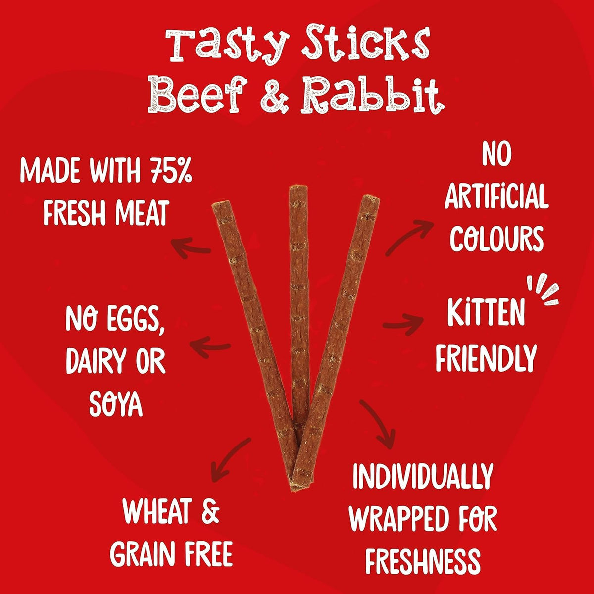 Webbox Cats Delight Tasty Sticks Chews Treats Variety Pack 4 x 6 (24 Sticks)