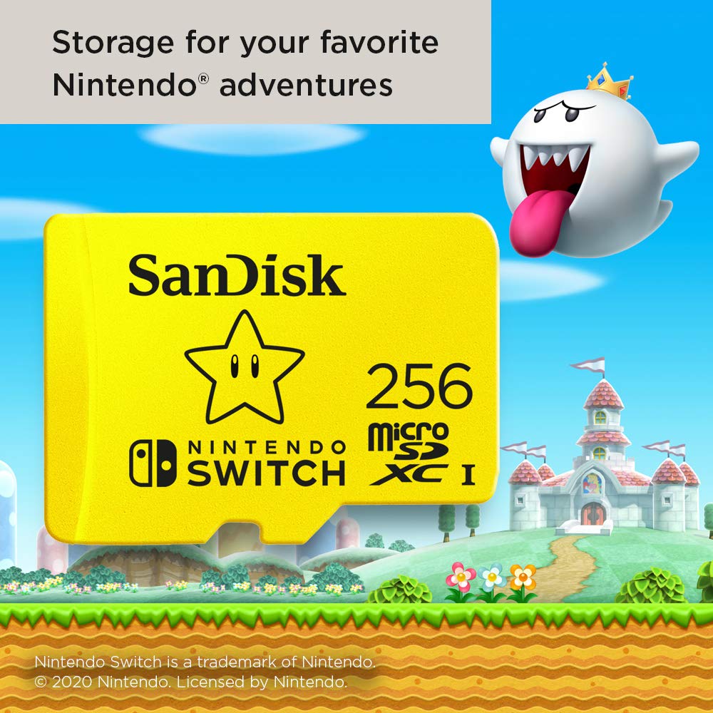 SANDISK microSD Card 128GB, Super Mario Super Mushroom Edition