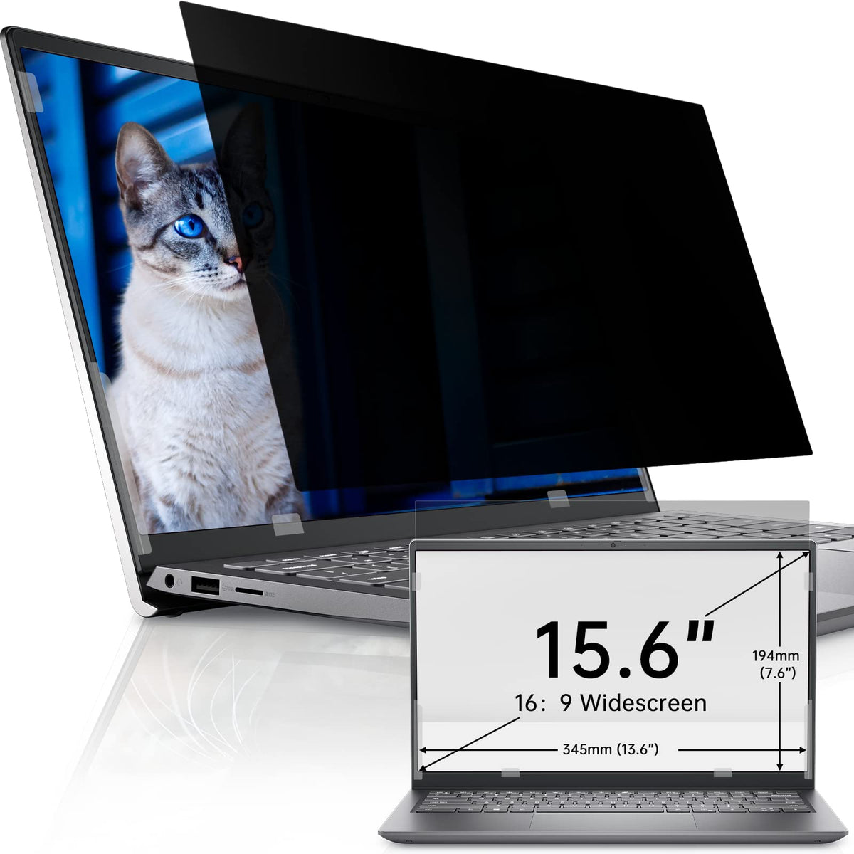 IPROKKO Laptop Privacy Screen 13.3 Inch 16:9 Anti-Blue Light Filter