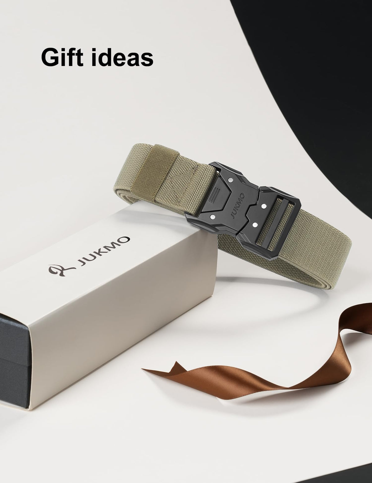 JUKMO Quick Release Tactical Belt, Military Work 1.5" Nylon Web Hiking Belt
