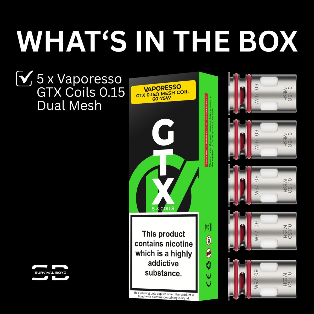 Vaporesso GTX Coils [0.6] - 5 Pack - No Nicotine