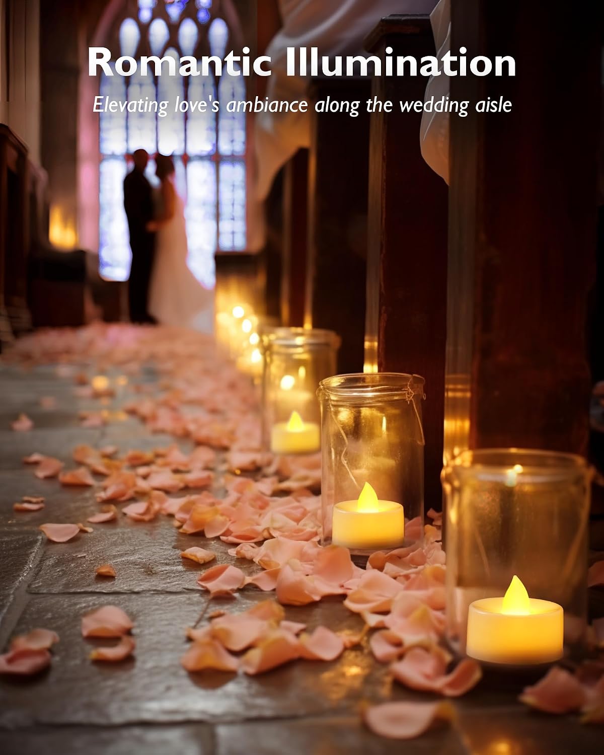 Homemory Led Battery Operated Tea Lights, Fake Electric Flickering Candles