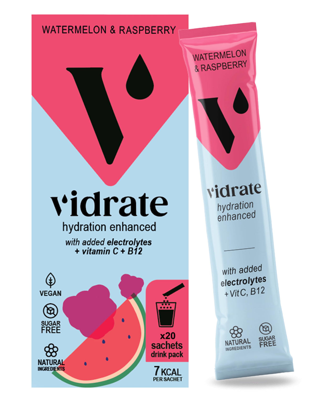Vidrate Electrolytes Powder, Mixed Berry Variety Pack, 30 Sachets