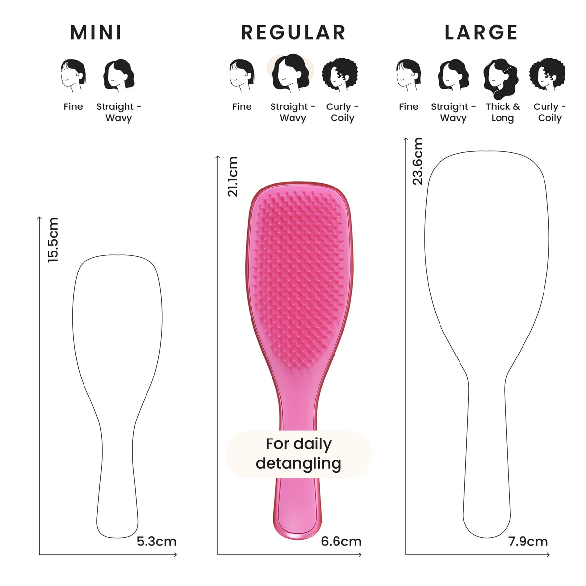 Tangle Teezer The Ultimate Detangler Straight to Curly Hairbrush