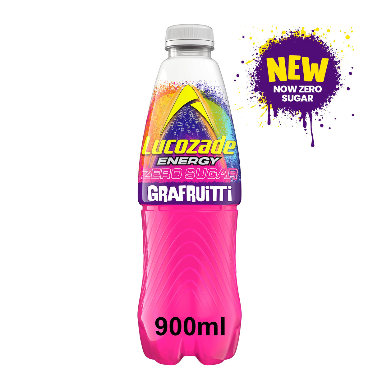 Lucozade Energy Zero Pink Lemonade 380ml (Pack of 4)