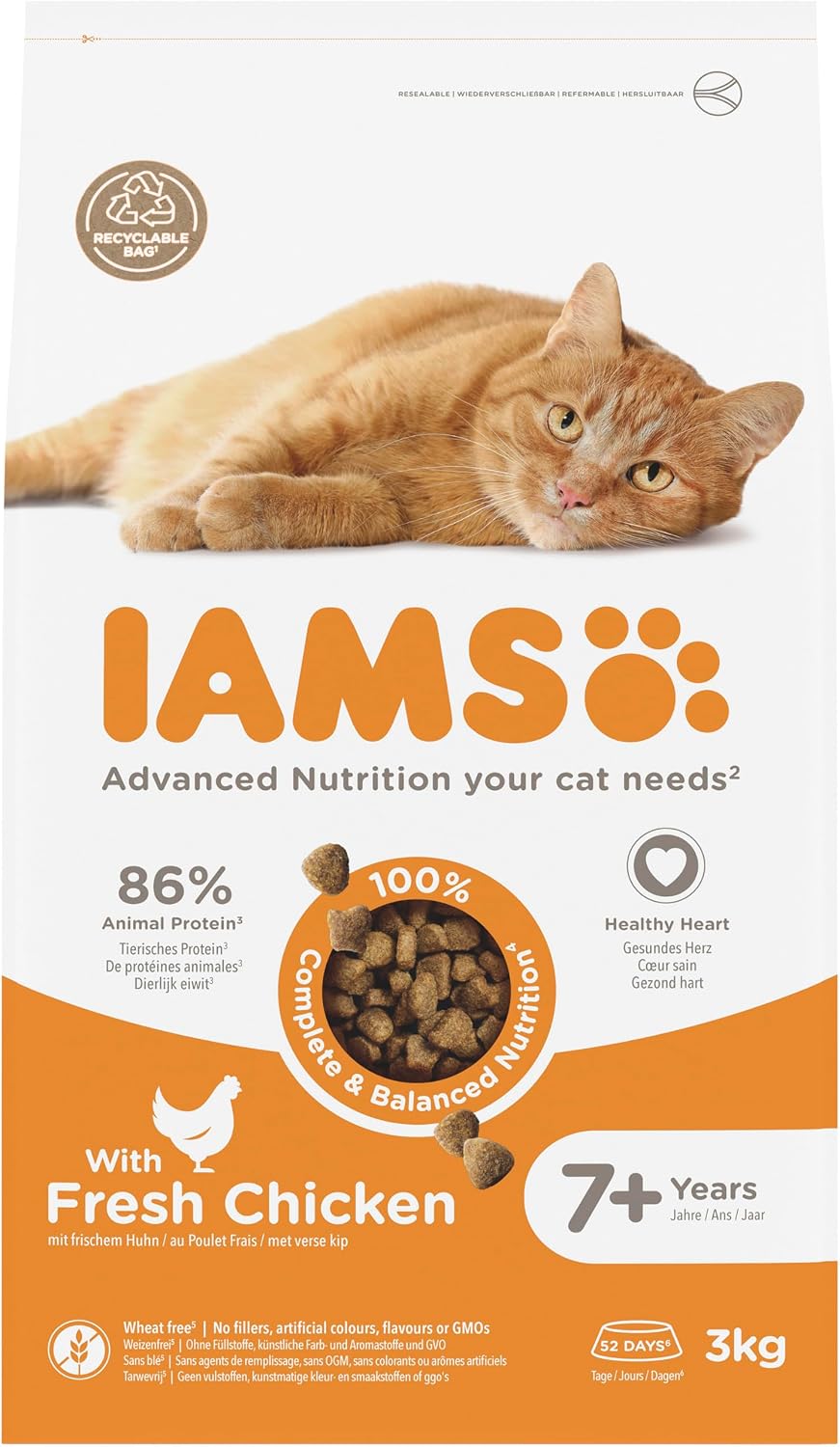 IAMS Senior Dry Cat Food Chicken 3kg