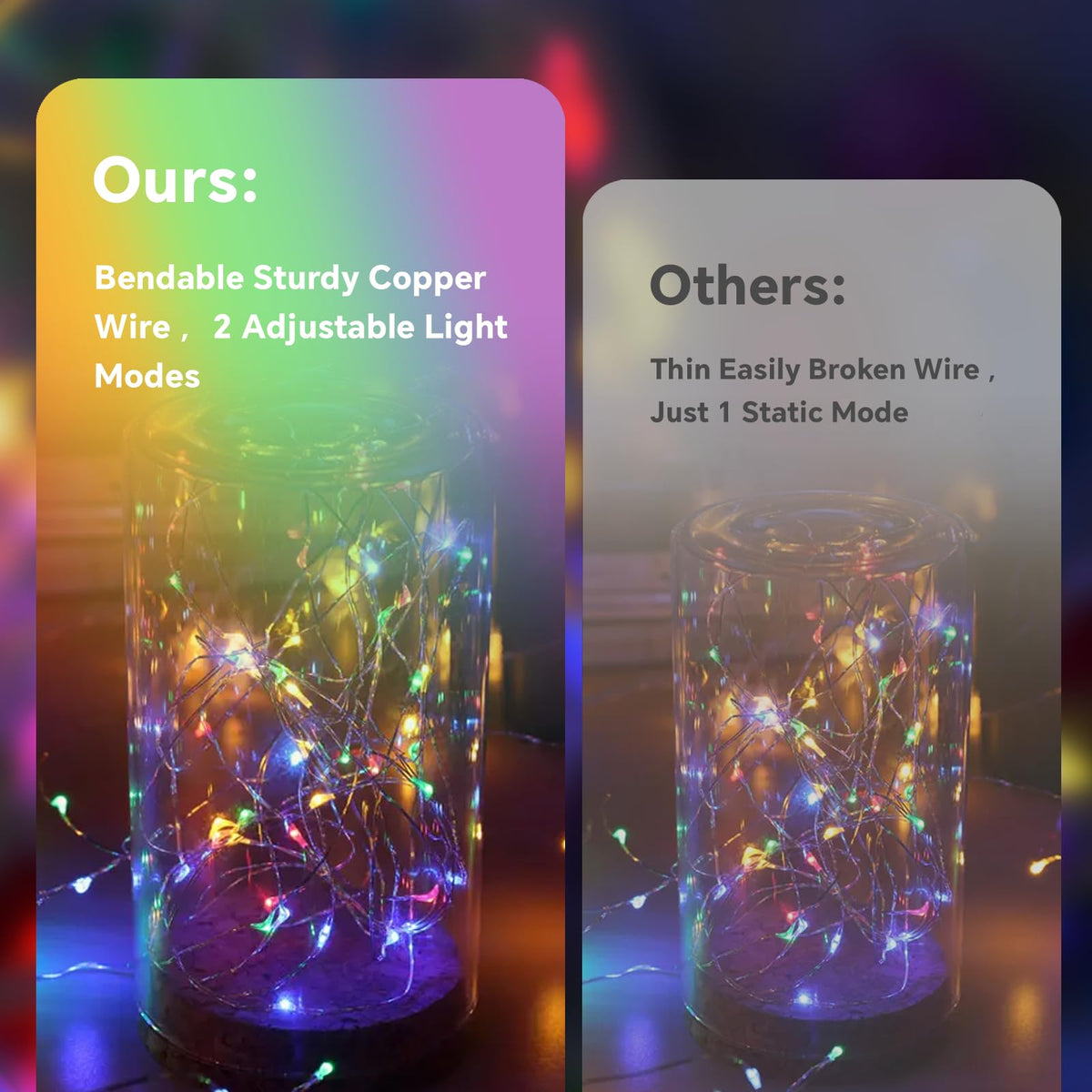 60LED 6m Fairy Lights Battery Operated, Battery Powered String Light Indoor