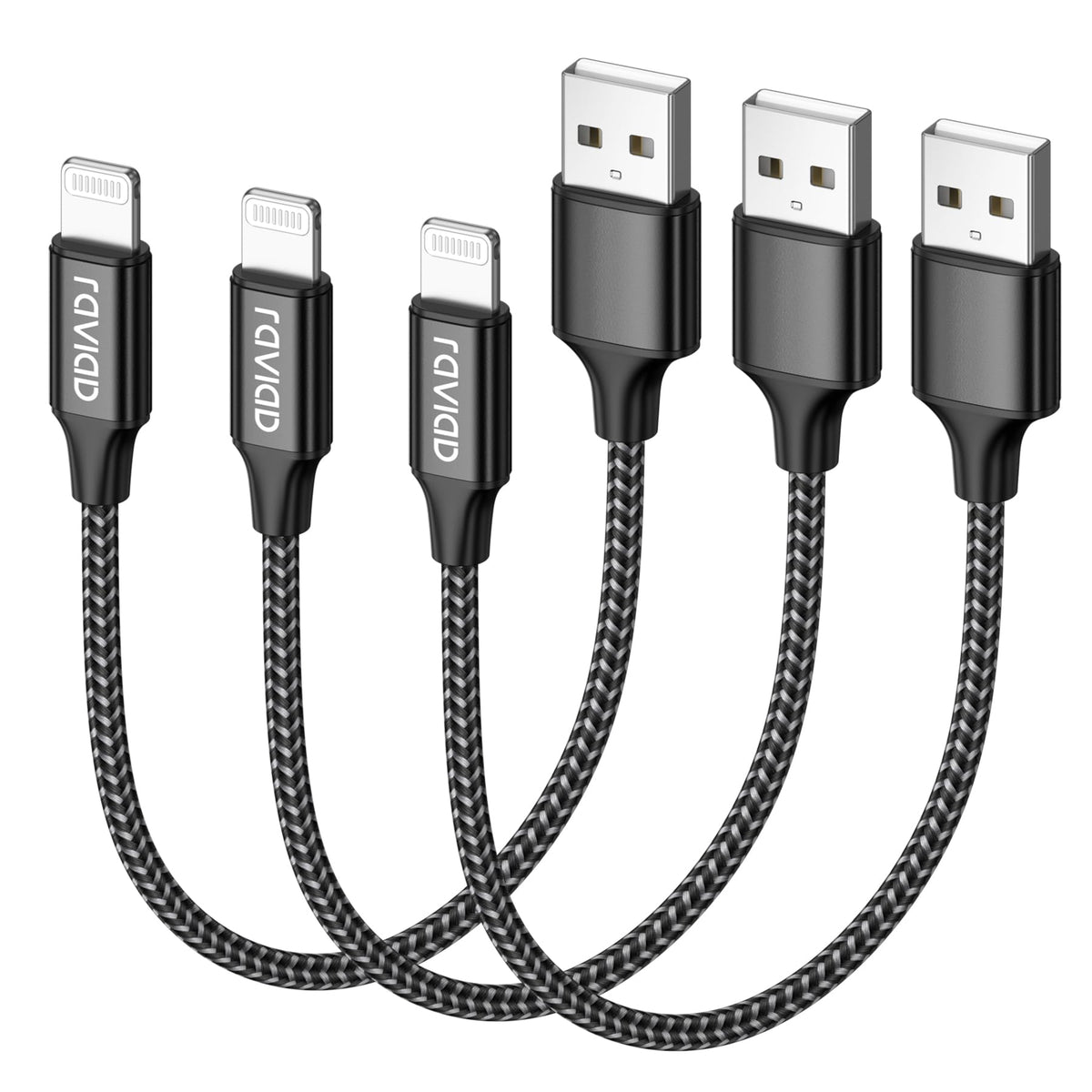 RAVIAD iPhone Cable Short [0.5FT/15CM, MFi Certified] iPhone Charger Cable
