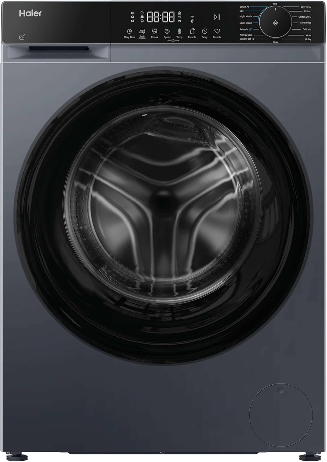 Haier X Series 5 Washing Machine, 13kg, Graphite & Black, A-20%, 1400 RPM
