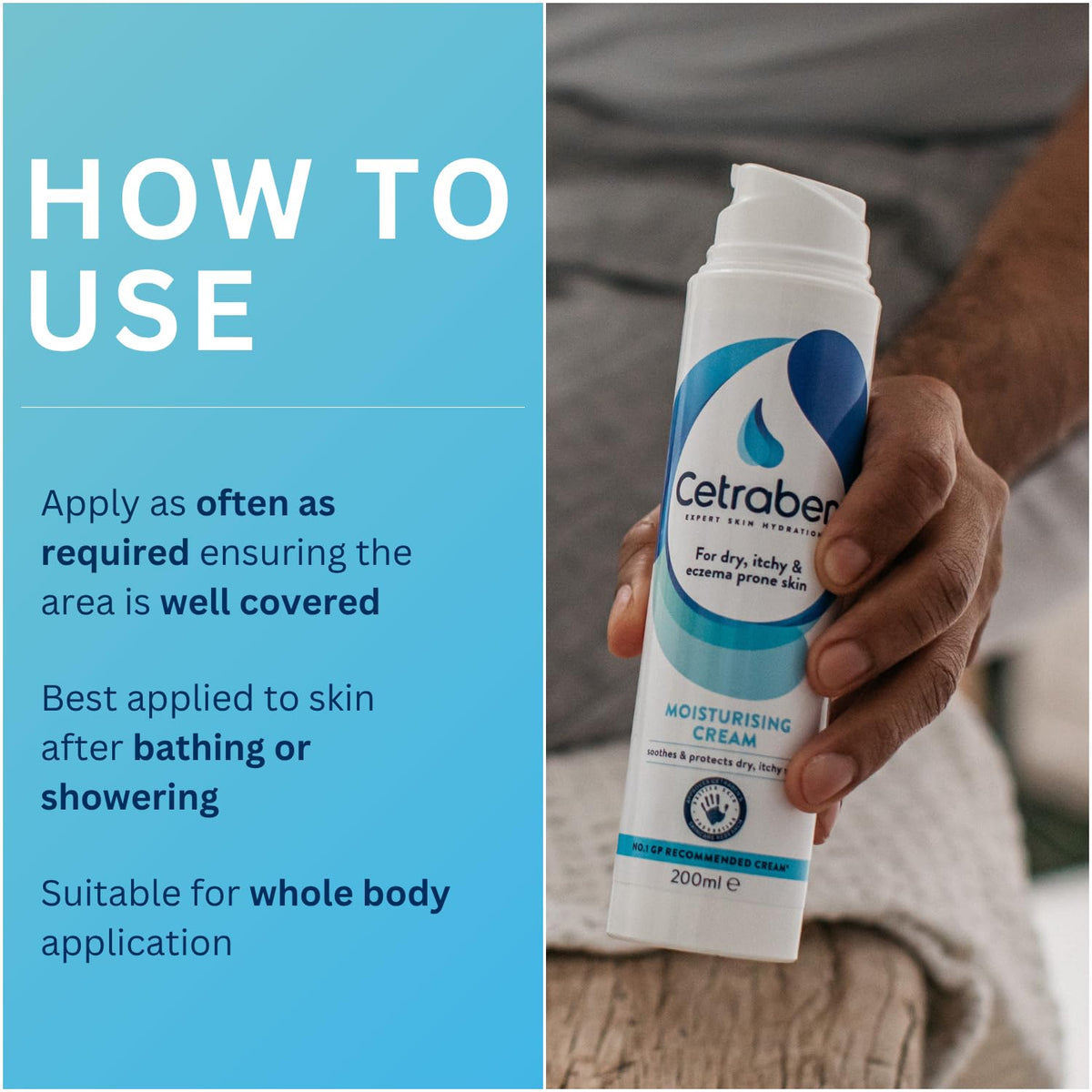 Cetraben Moisturising Cream for Dry, Sensitive & Eczema-Prone Skin, 475ml