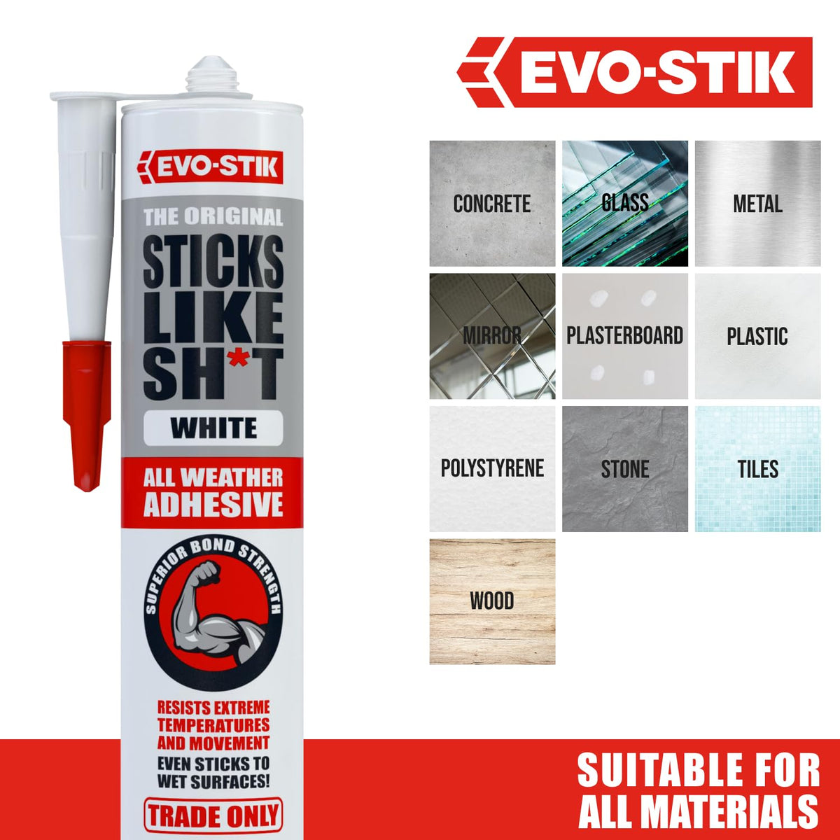 EVO-STIK Sticks Like Sh*t Adhesive Clear - 290ml