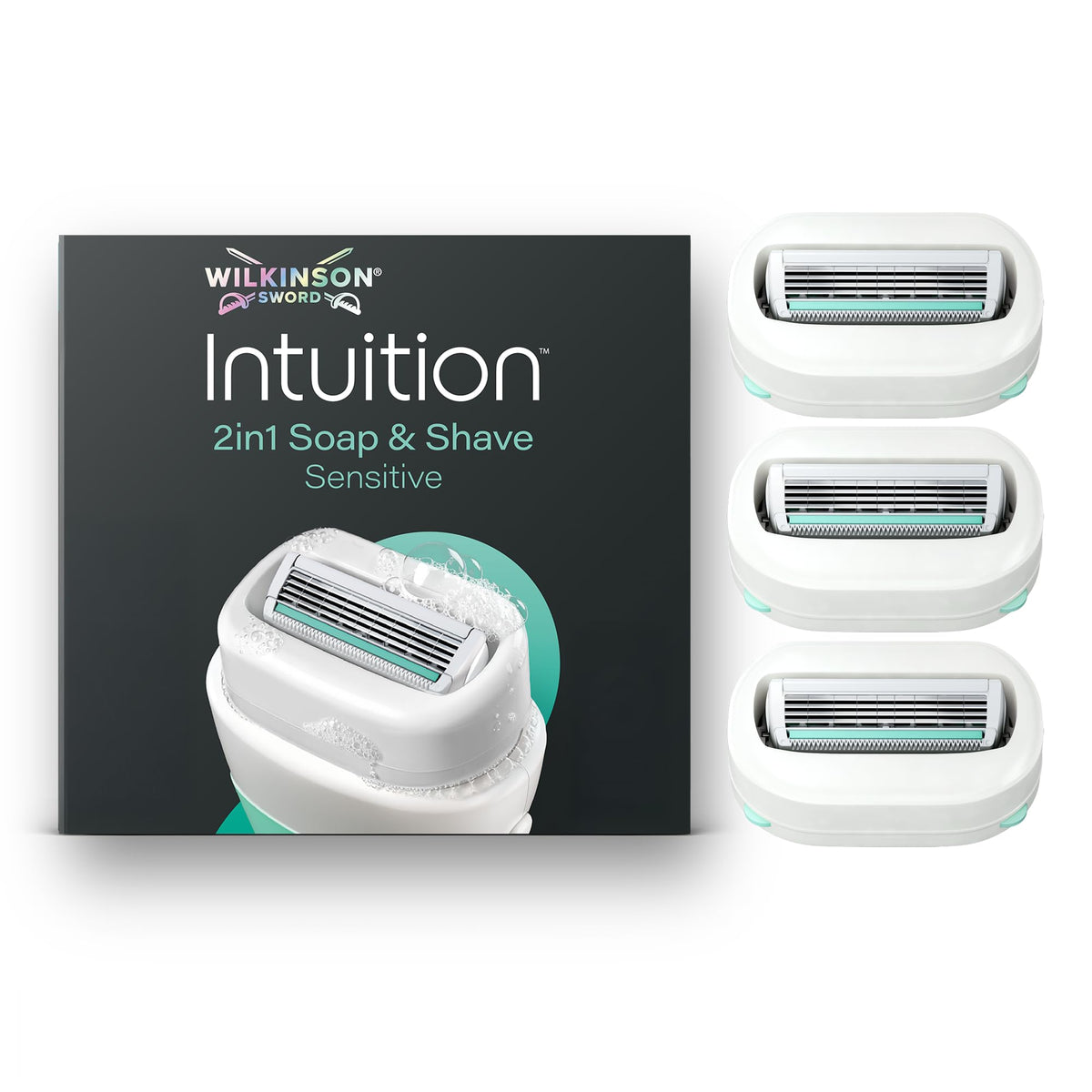 Wilkinson Sword Intuition Soap & Shave Sensitive Women's Razor, 6 Refills