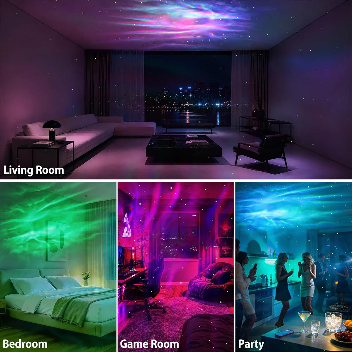 MHAZDZE LED Star & Galaxy Projector, Night Light