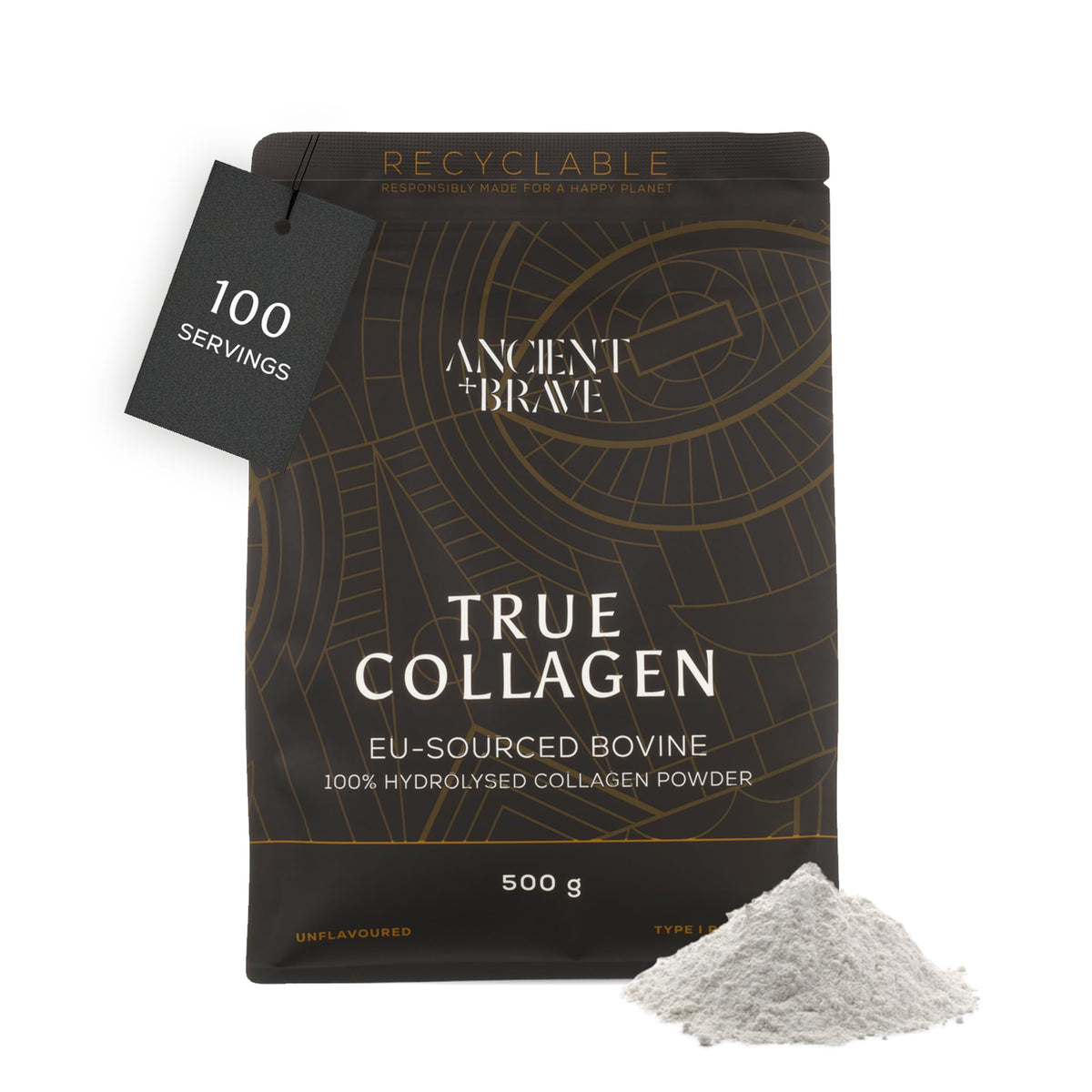 Ancient + Brave True Collagen Powder 200g | 40 Servings | Bovine Collagen