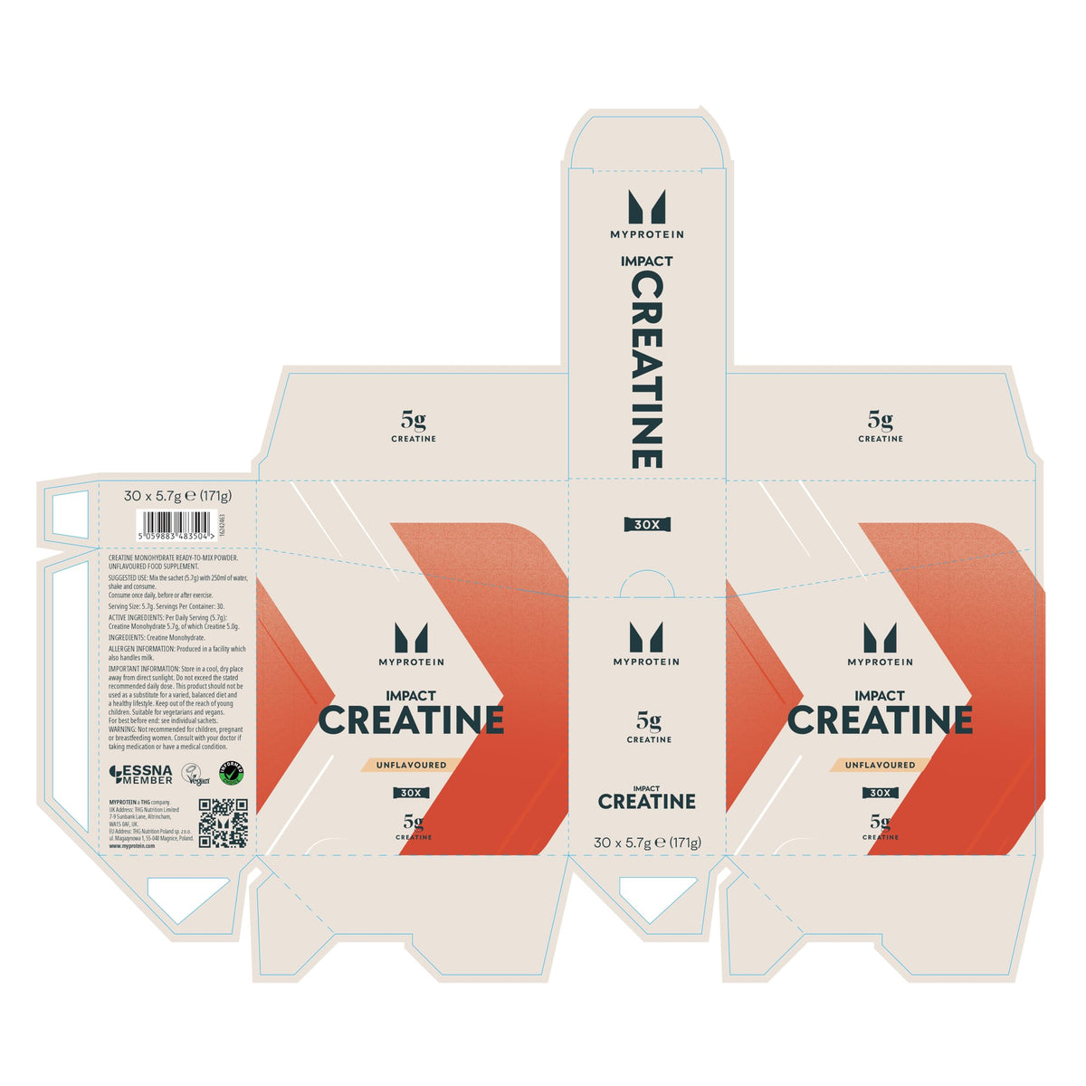 Myprotein Impact Creatine Monohydrate Powder | 250 g | Micronised Creatine for Strength, Power & Muscle Growth | 3 g Per Serving | Supports High-Intensity Training & Recovery | Unflavoured