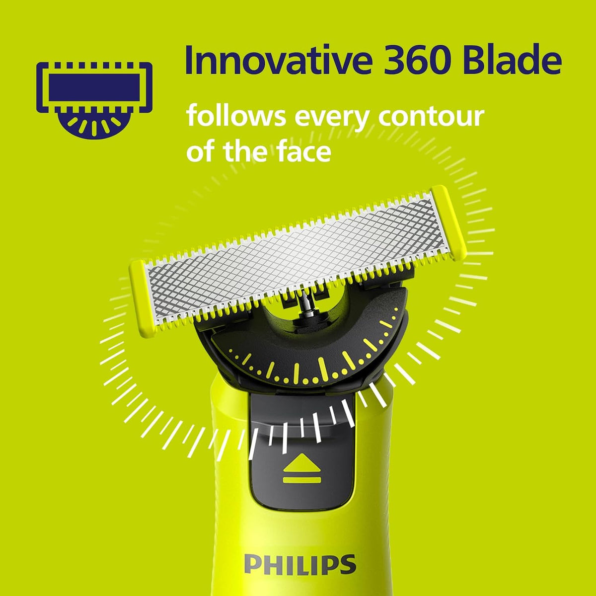 Philips OneBlade Original 360 Blade Heads, Compatible with all OneBlade and Pro Electric Shaver & Trimmers, Original from Philips, 3x One Blade, 12-Month Supply (QP430/60)