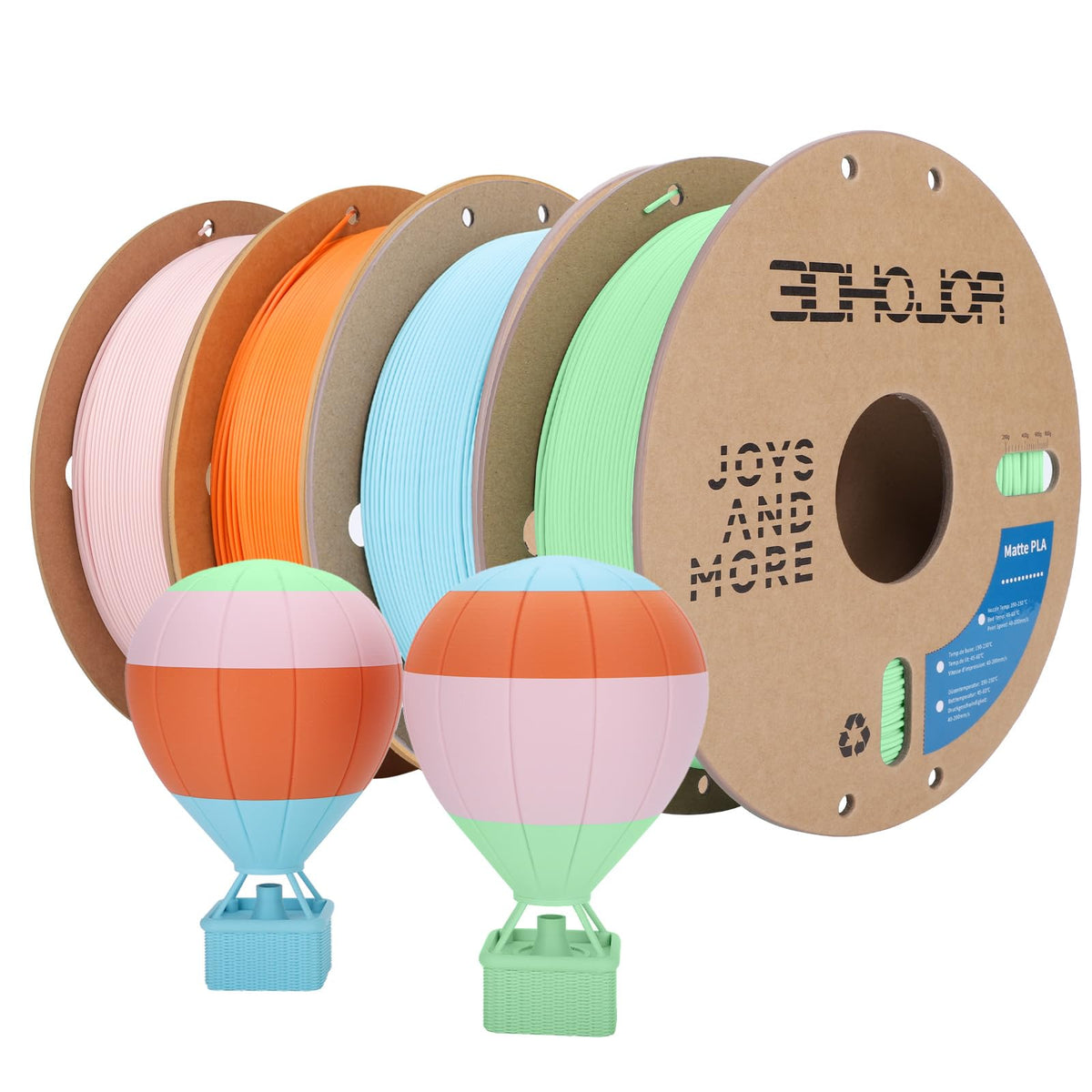 3DHoJor PLA+ PLA Plus Filament 1.75mm 1kg(2.2lbs) for 3D Printers,Yellow