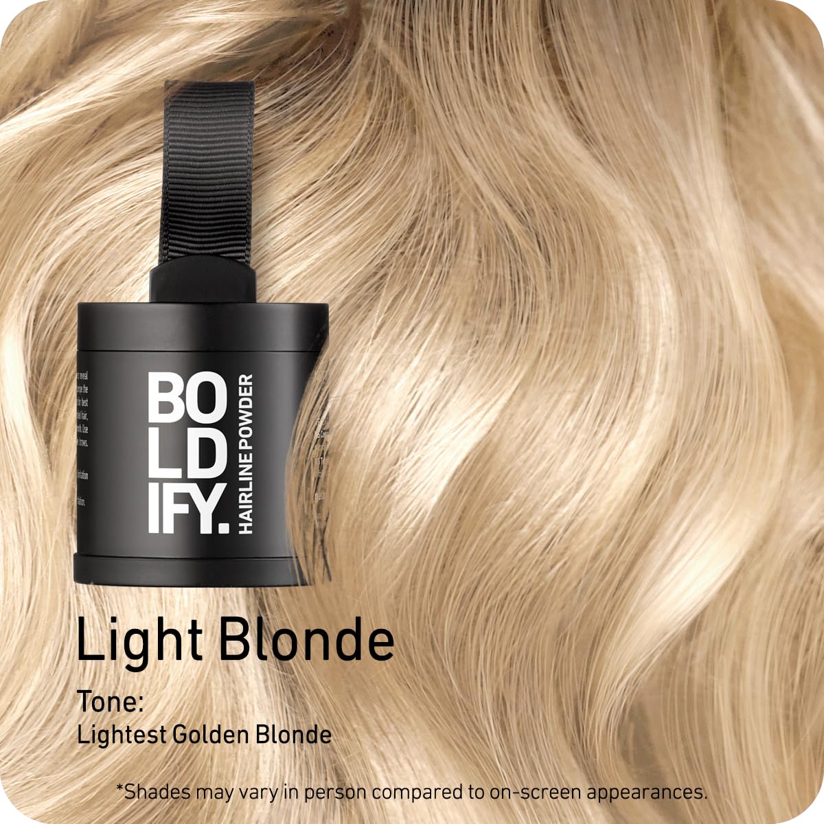 Boldify Hairline Powder, Root Touch Up Hair Color - Light Brown 10g