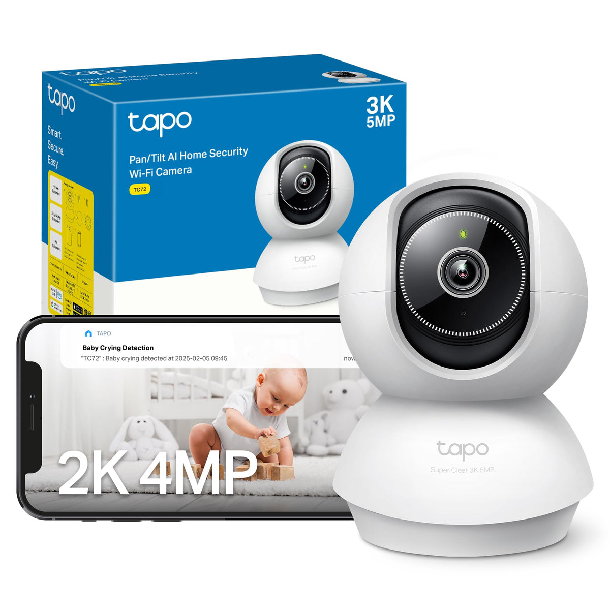 Tapo C200 Full HD Pan/Tilt Indoor Security Camera Pet Camera House Security