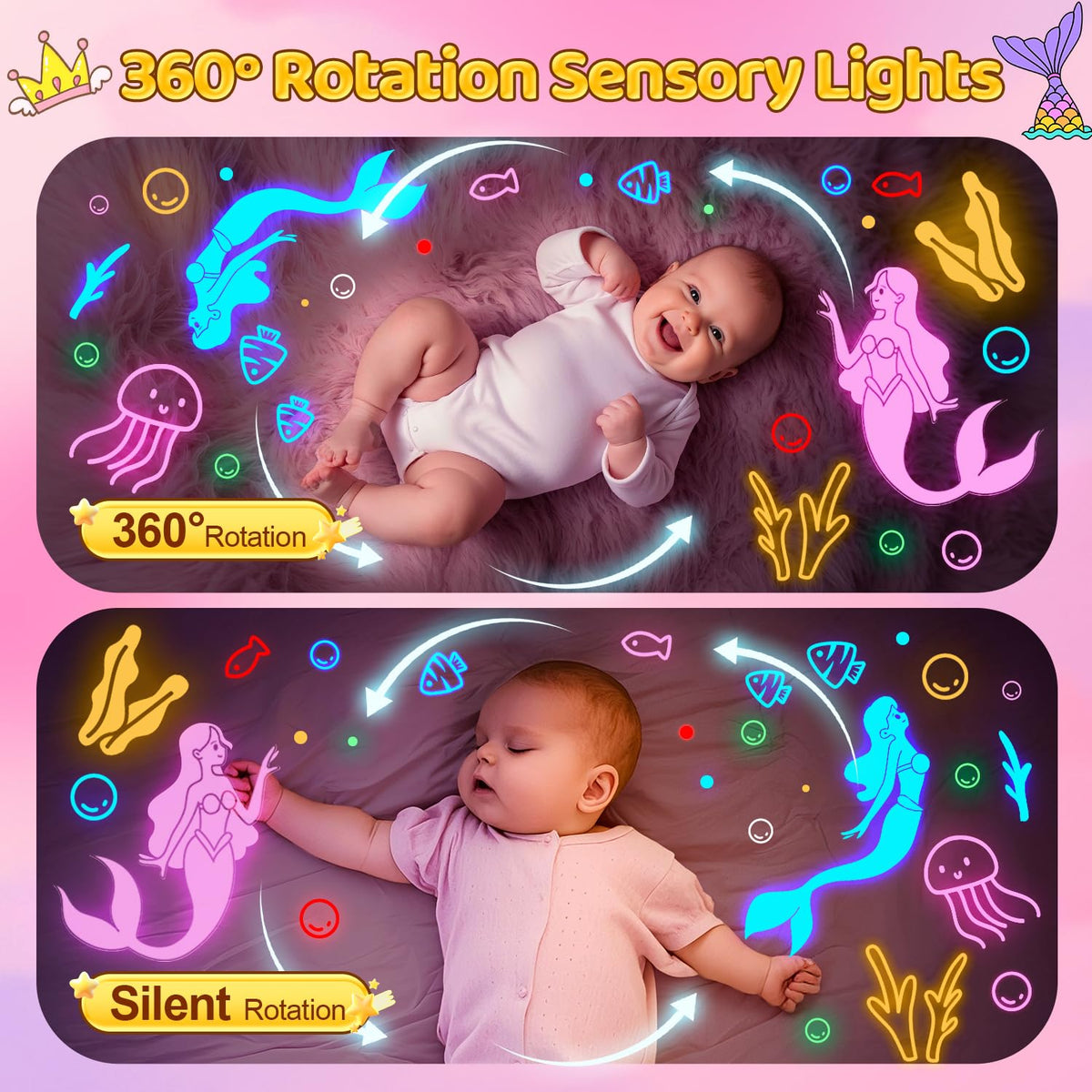 Night Light Projector 93 Lighting Mode,Baby Toys Gift Dimmable+Timer+Remote