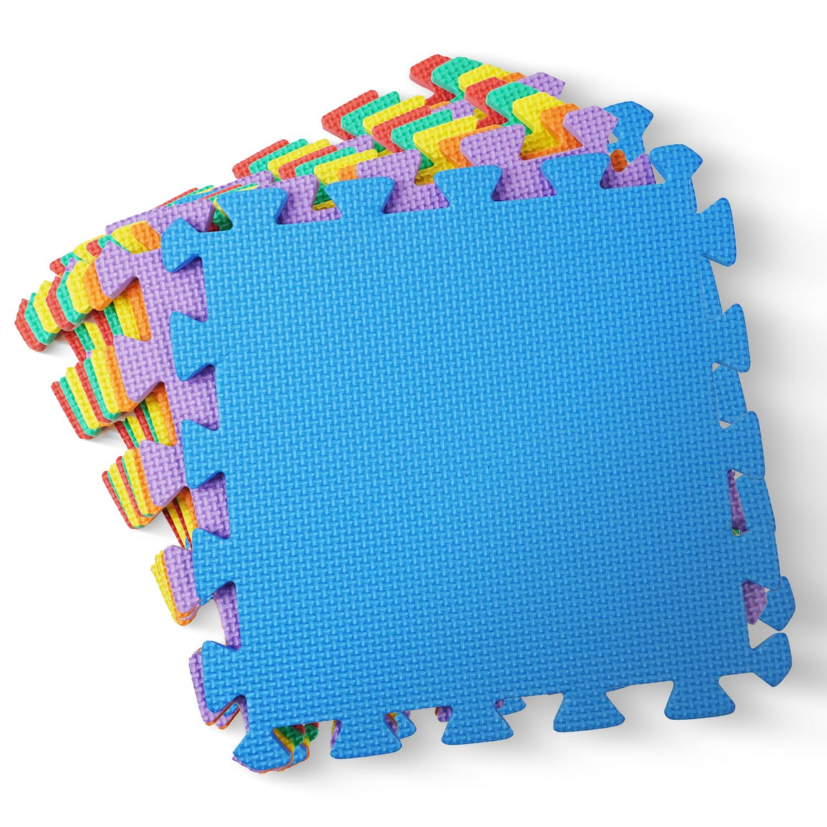 kidoola Foam Baby Play Mat (29x29cm) – Thick & Soft EVA Foam Interlocking Floor Tile Matting for Children – Large Multi Colour, Safe & Comfortable 7mm Thick Play Flooring (9pc)