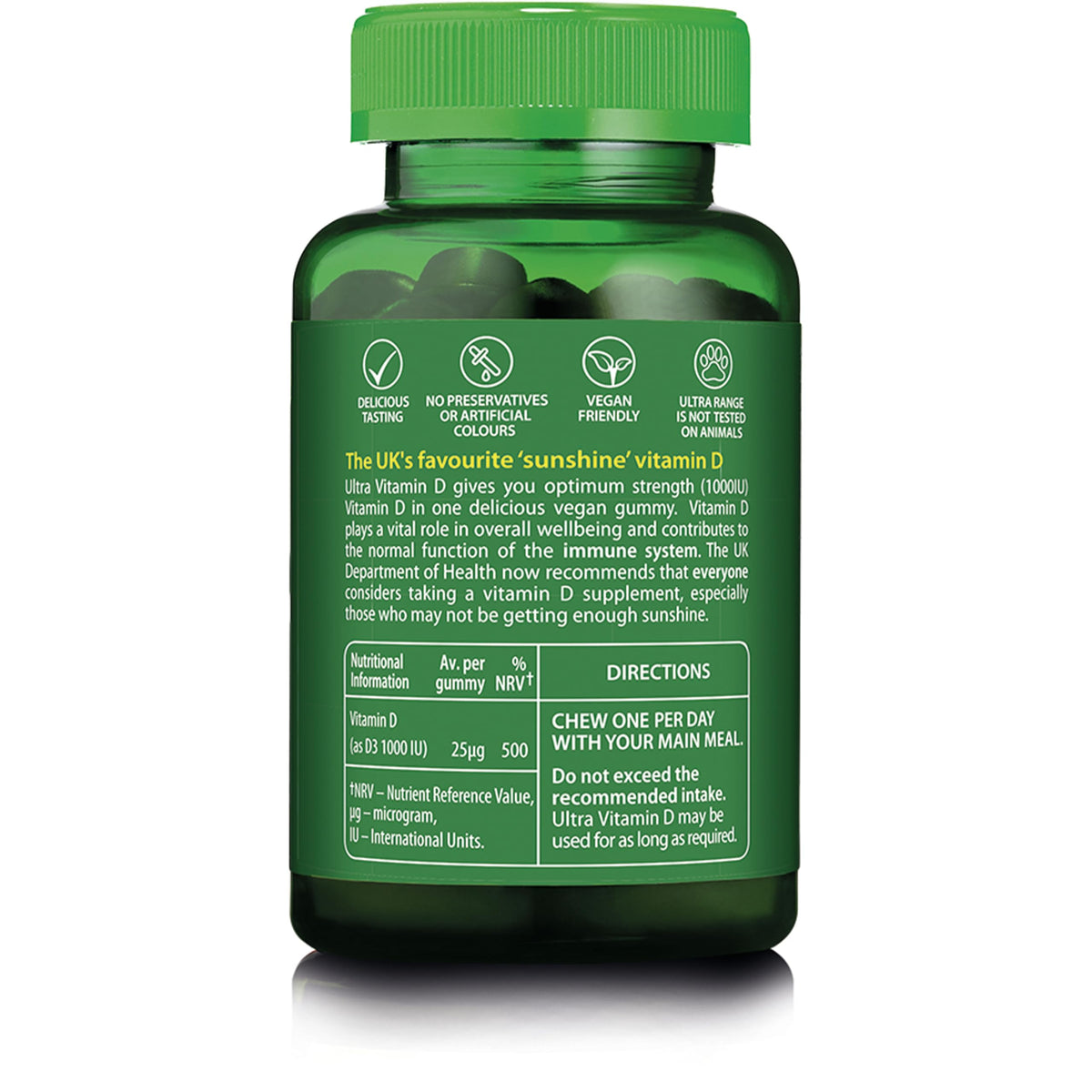 Vitabiotics Ultra Vitamin D3 1000IU, Vitamin D3 Tablets, 96 Tablets