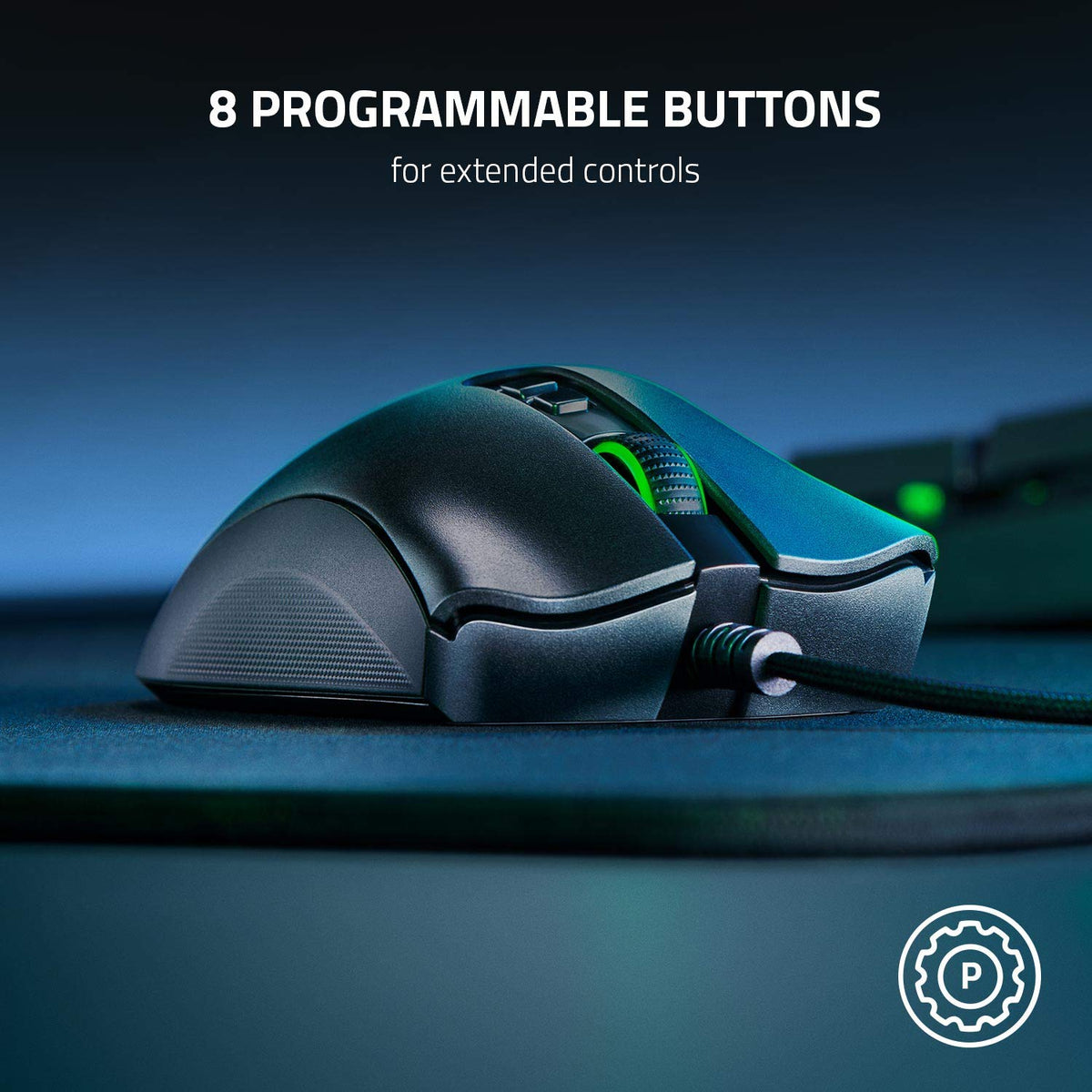 Razer DeathAdder Essential (2021) - Wired Gaming Mouse (Optical Sensor, 6400 DPI, 5 Programmable Buttons, Ergonomic Form Factor) White