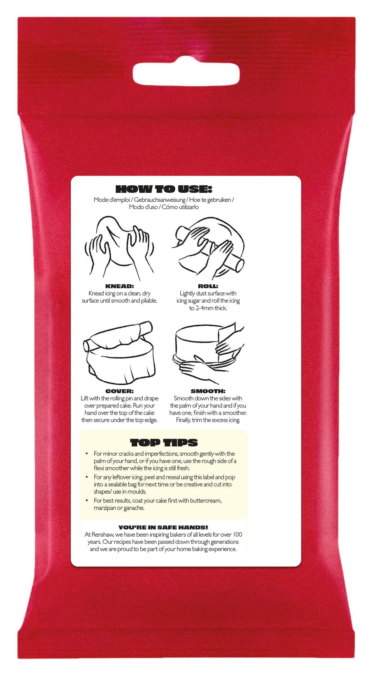 Renshaw White Ready to Roll Fondant Icing, 500 g (Pack of 1)