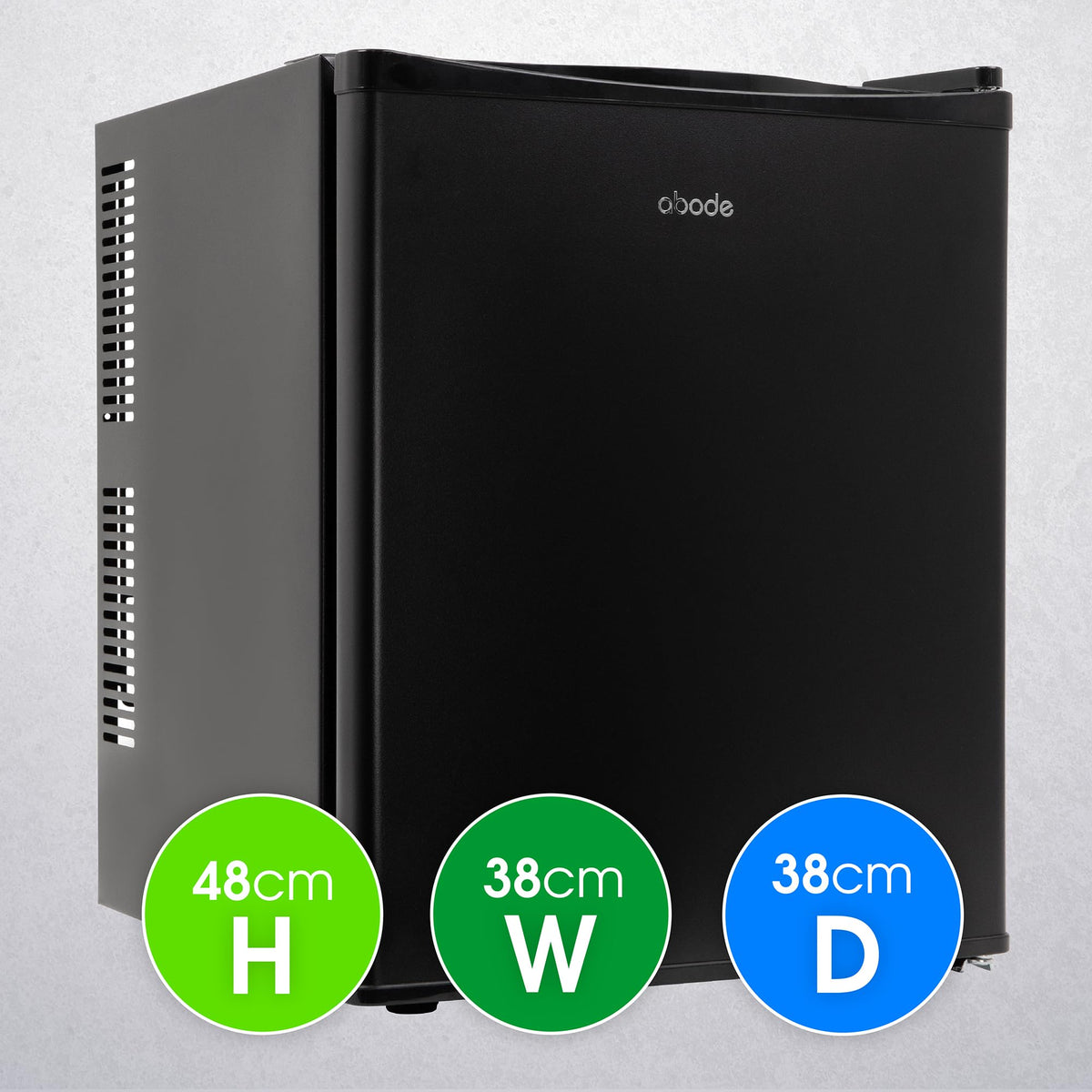Abode Quiet Mini Cooler 25L Thermoelectric for Drinks with Adjustable Thermostat, Portable in White, Compact For Bedroom, Home, Caravan with Reversible Door A25THBC102W