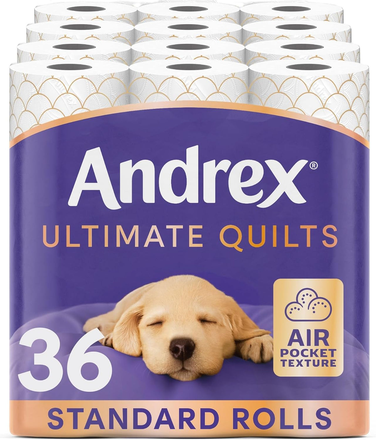 Andrex Ultimate Quilt Toilet Roll - 36 Toilet Rolls, 3-Ply, Bulk Buy