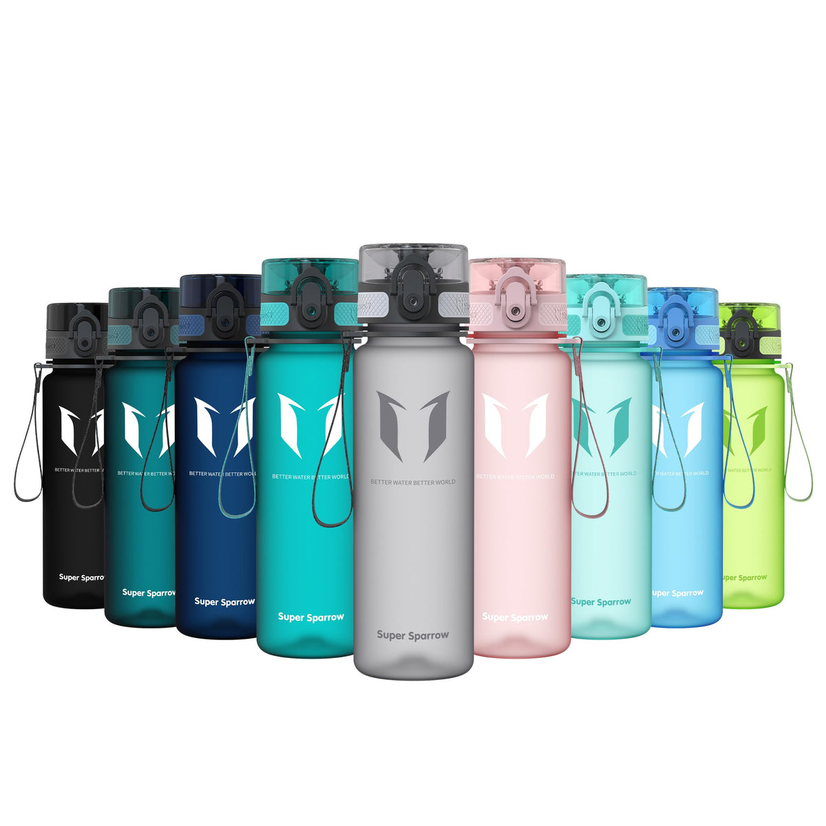 Sparrow Water Bottle 500ml/750ml/1L BPA-Free Tritan Drinks Bottle One-Click
