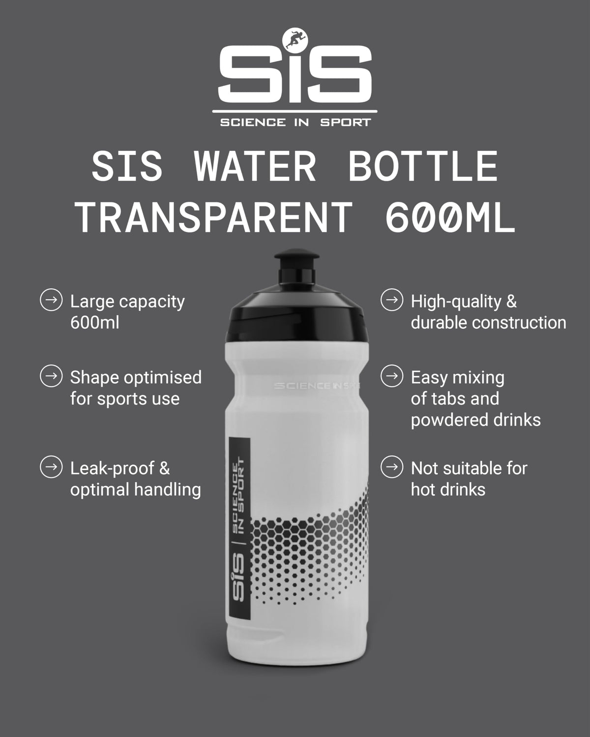 Science in Sport Sports Bottle, Yellow, 800ml