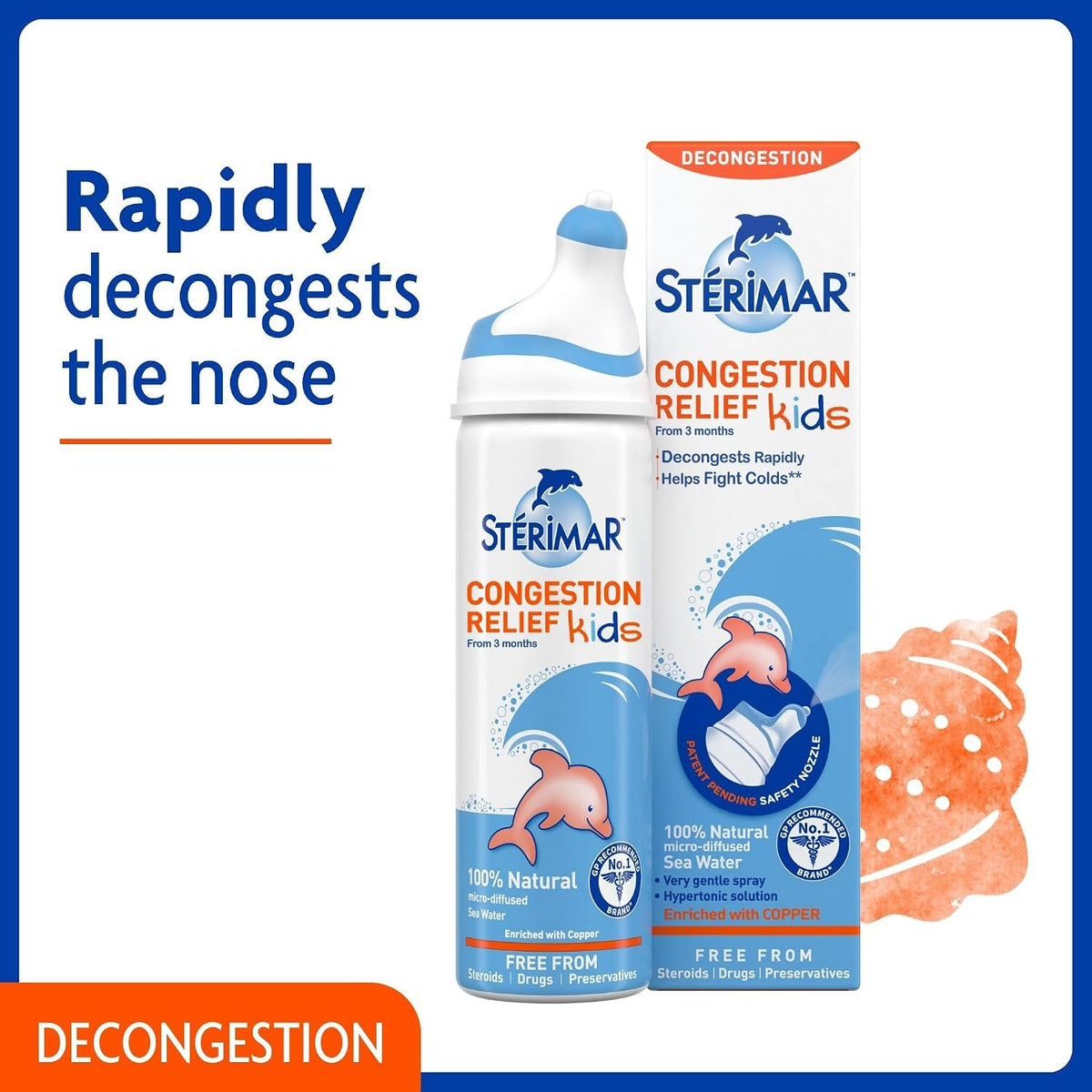 Sterimar Kids Congestion Relief Nasal Spray, for Children 3+ Months, 50ml