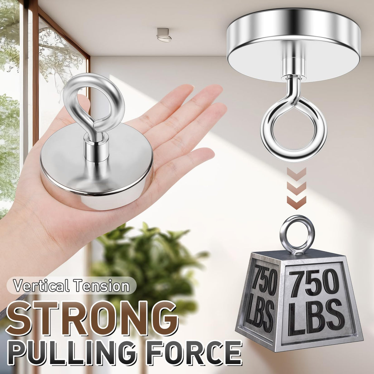 FINDMAG 82kg Pulling Strong Fishing Magnet for Retrieving in River (D45)