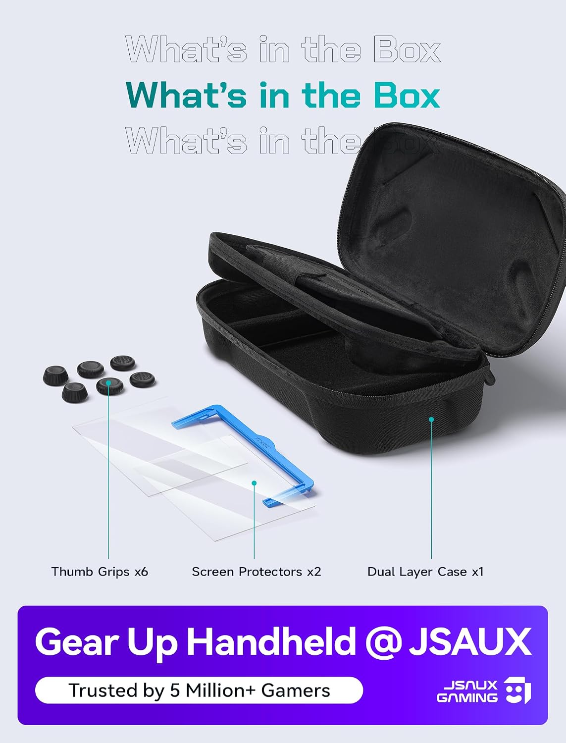 JSAUX Carrying Case for ROG Xbox Ally/Ally X, All-in-One Accessories Bundle