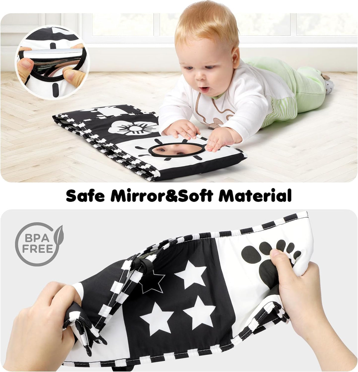 URMYWO Baby Toys, Black and White Sensory Toys Brain Development