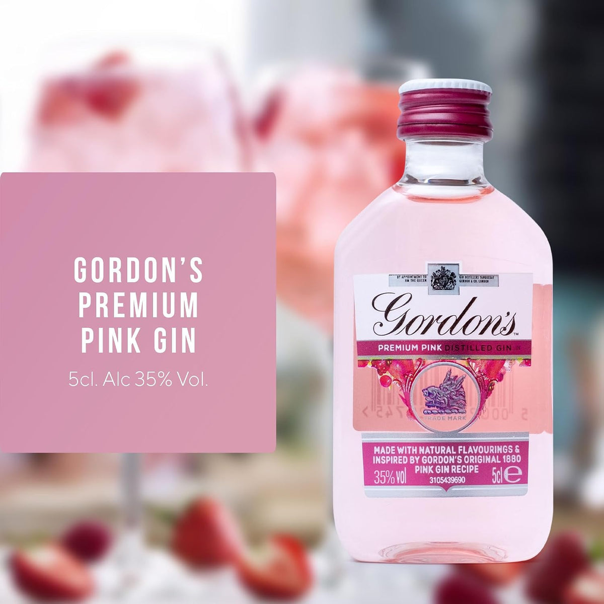 Pink Gin Gift Set, Beefeater, Gordon's, Edinburgh, Dockyard, 4 x 5 cl
