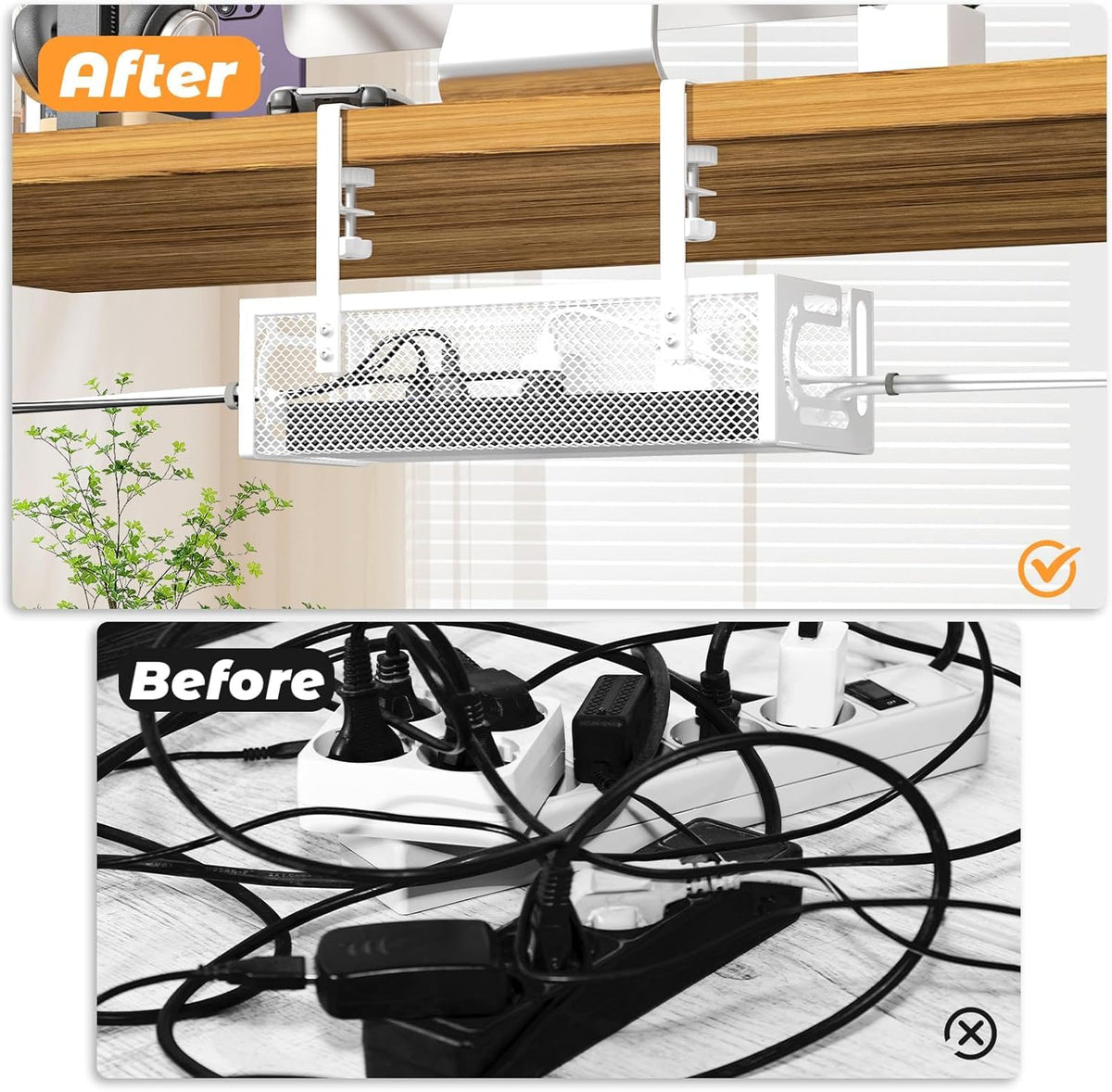 Cable Management, Under Desk Cable Management, Desk Cable Tidy