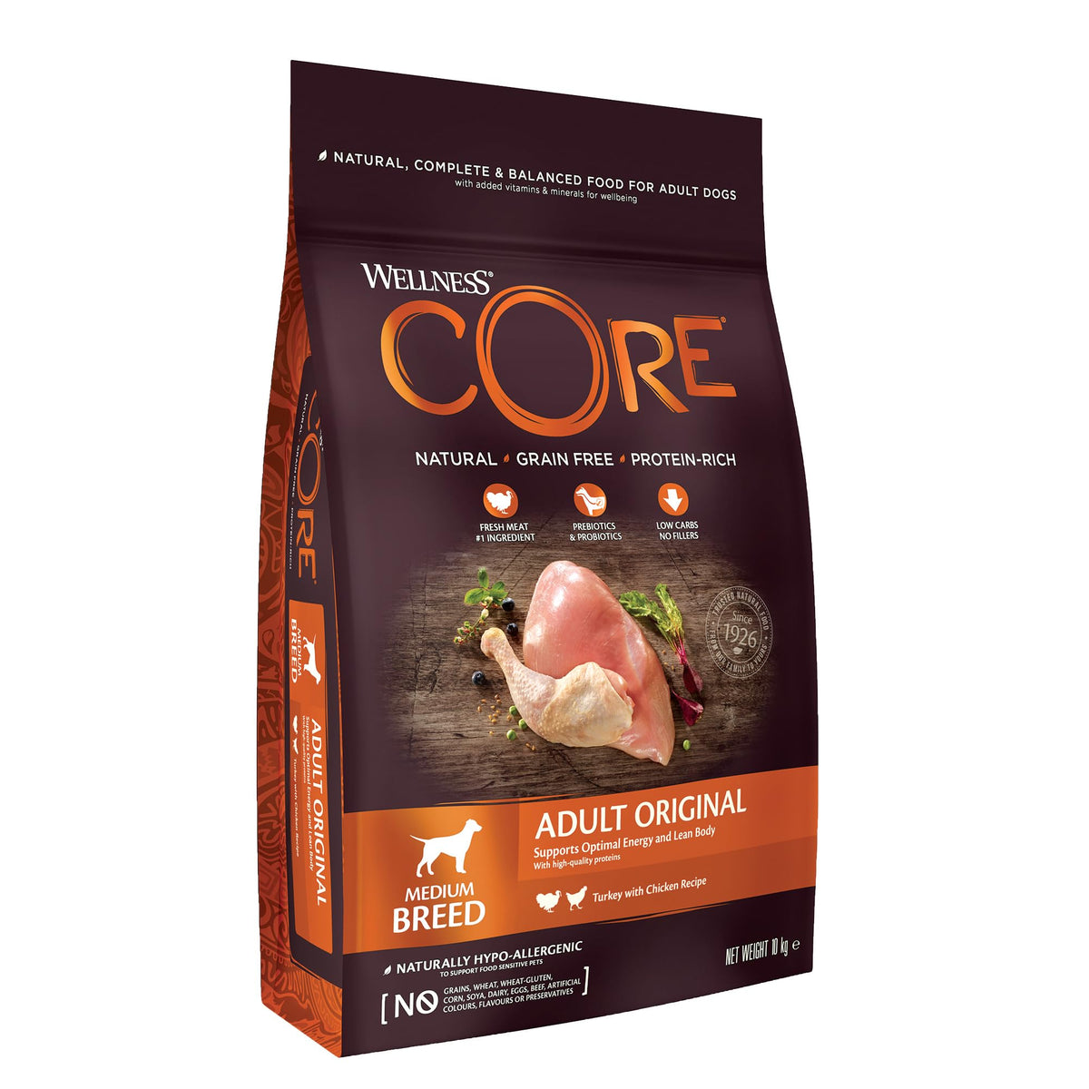Wellness CORE Active Life 10 kg, Chicken & Turkey – Dry Dog Food
