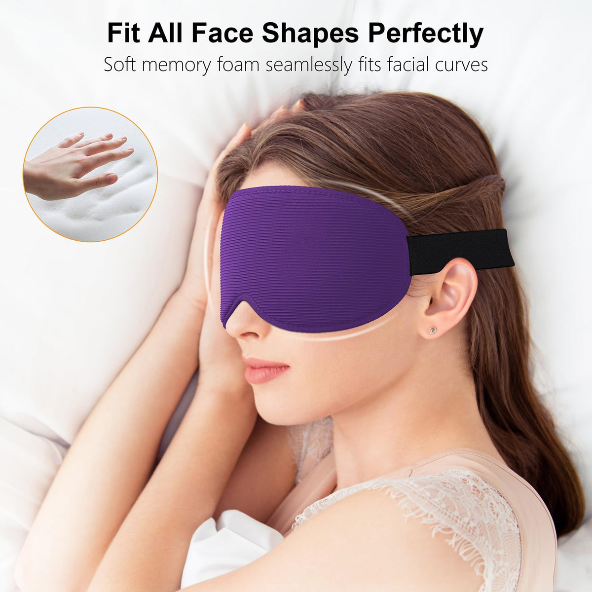 Gritin 100% Blackout Sleep Mask for Women & Men-Zero Eye Pressure Eye Mask