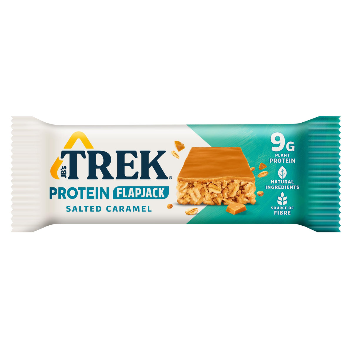 Trek High Protein Flapjack Cocoa Oat, 50 g - Gluten Free Bars – Healthy Snack Bars – Plant Based Protein - Vegan Bars (Pack of 16 Bars) | L0572375-P107199021-M107199013
