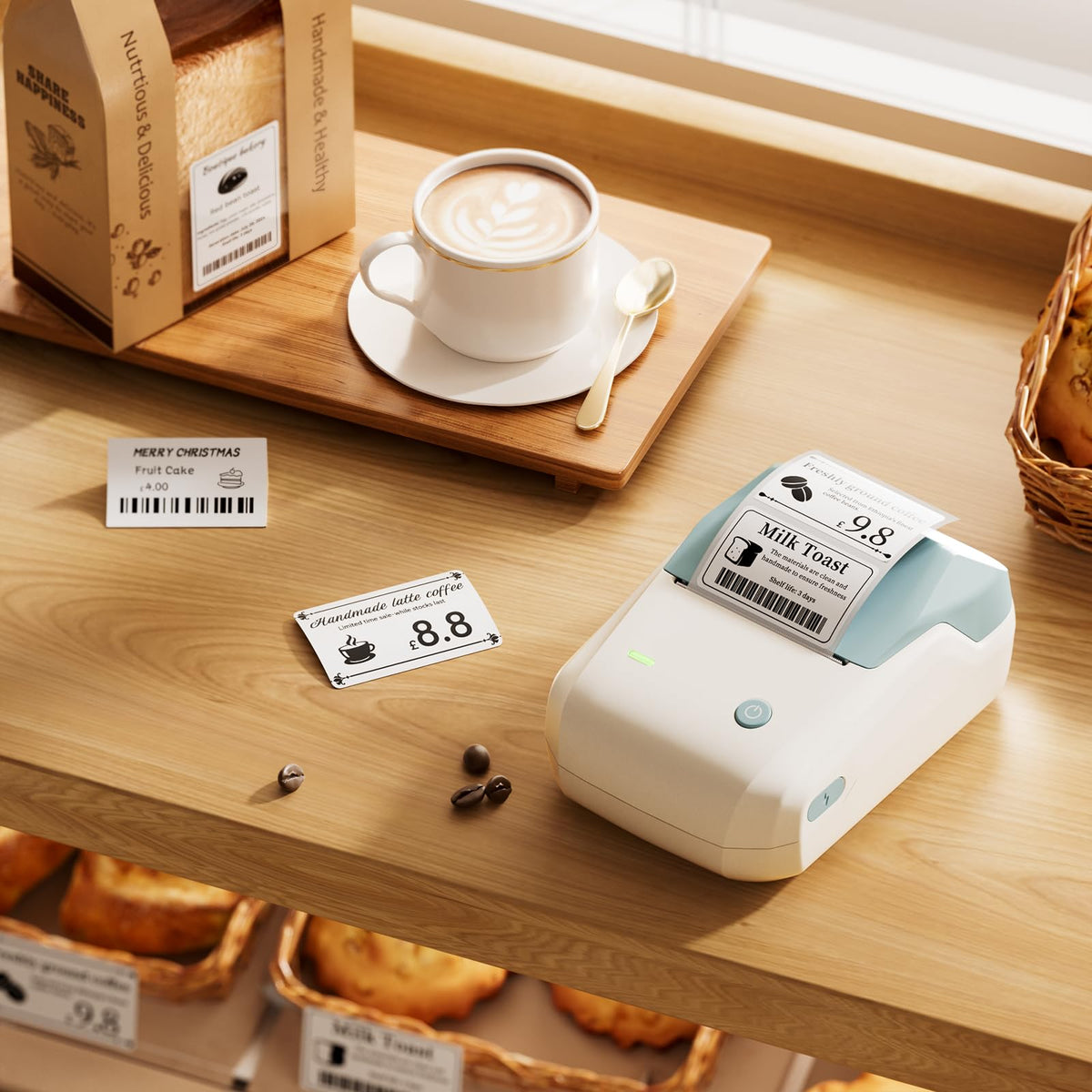 NIIMBOT B1 Label Maker Machine, 2 Inch Bluetooth Sticker Printer
