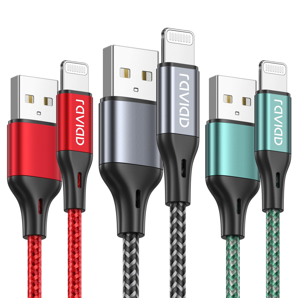 RAVIAD Long iPhone Charger Cable 3M 2Pack MFi Certified Lightning Cable