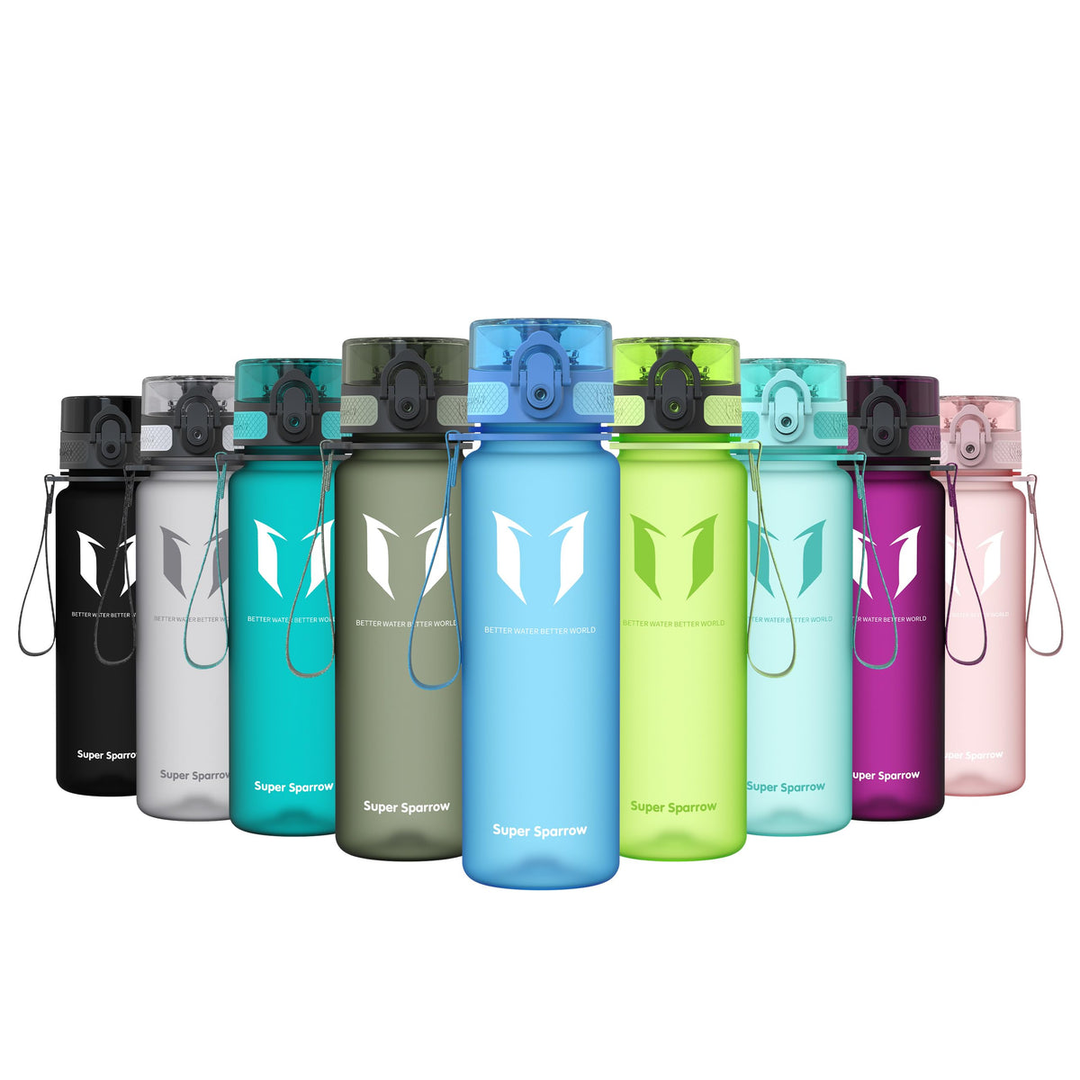 Sparrow Water Bottle 500ml/750ml/1L BPA-Free Tritan Drinks Bottle One-Click
