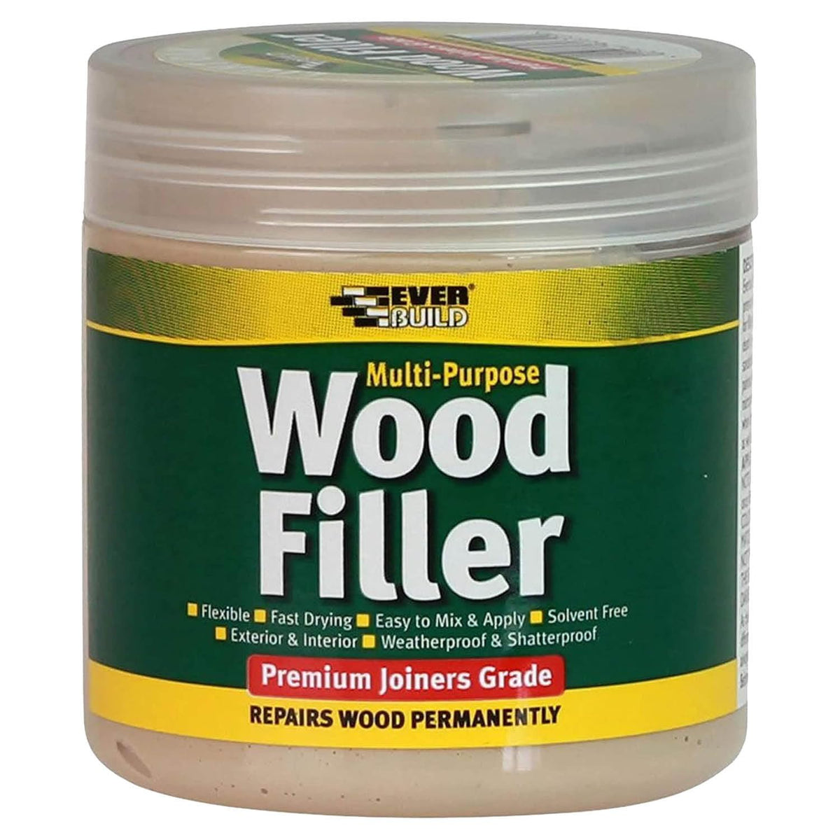 Everbuild Multipurpose Wood Filler – Suitable for Indoor and Outdoor Use – Sandable – Light Stainable – 250ml